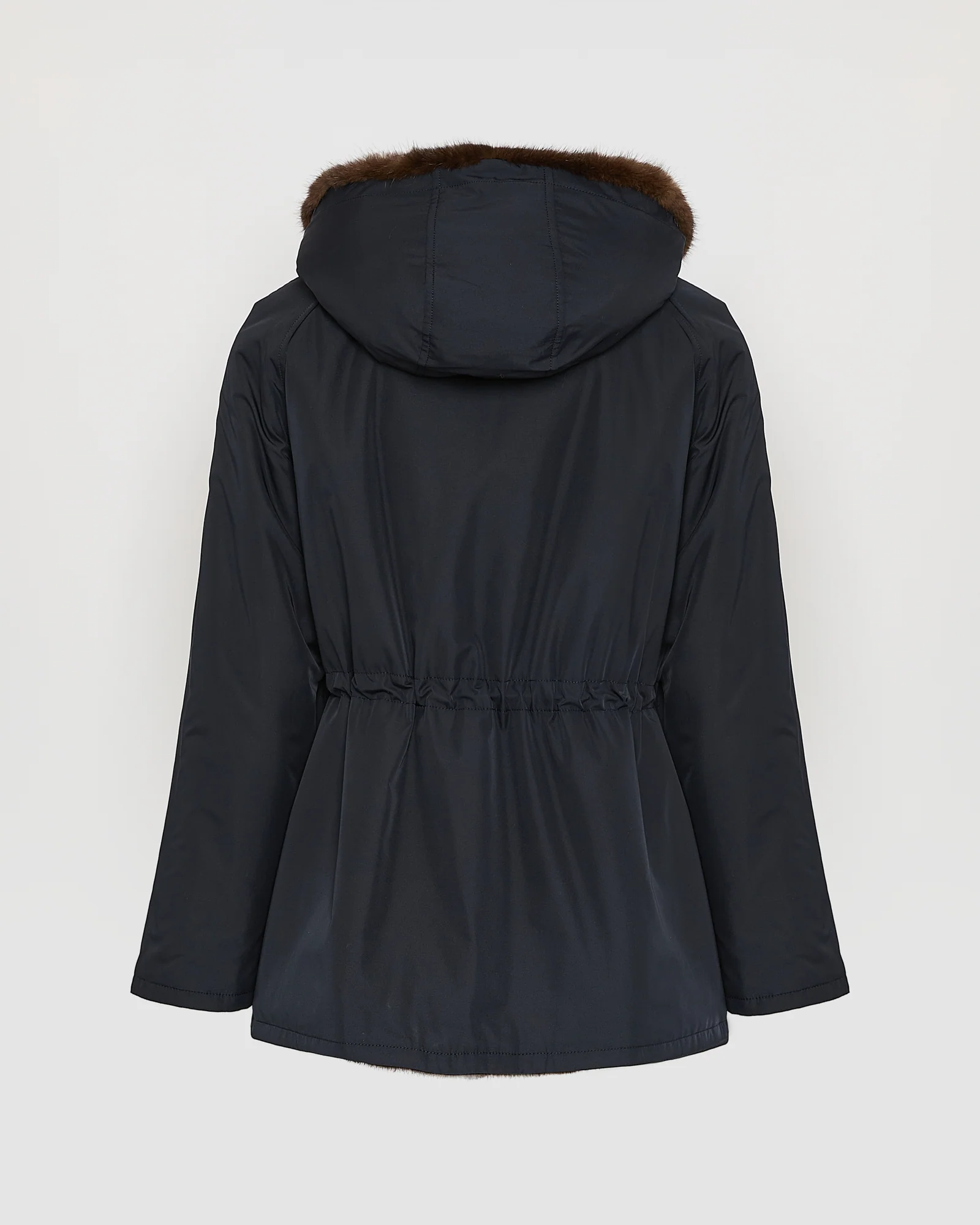 Parka courte en tissu technique réversible déperlant avec fourrure de vison - Image 7