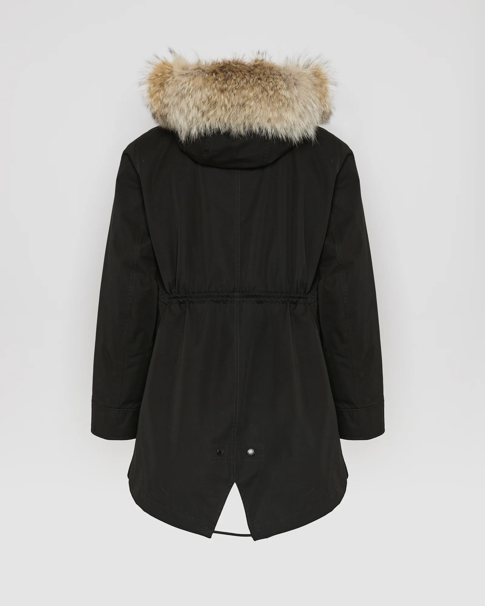 Parka courte tissu technique, fourrure de coyote et de lapin - Image 6