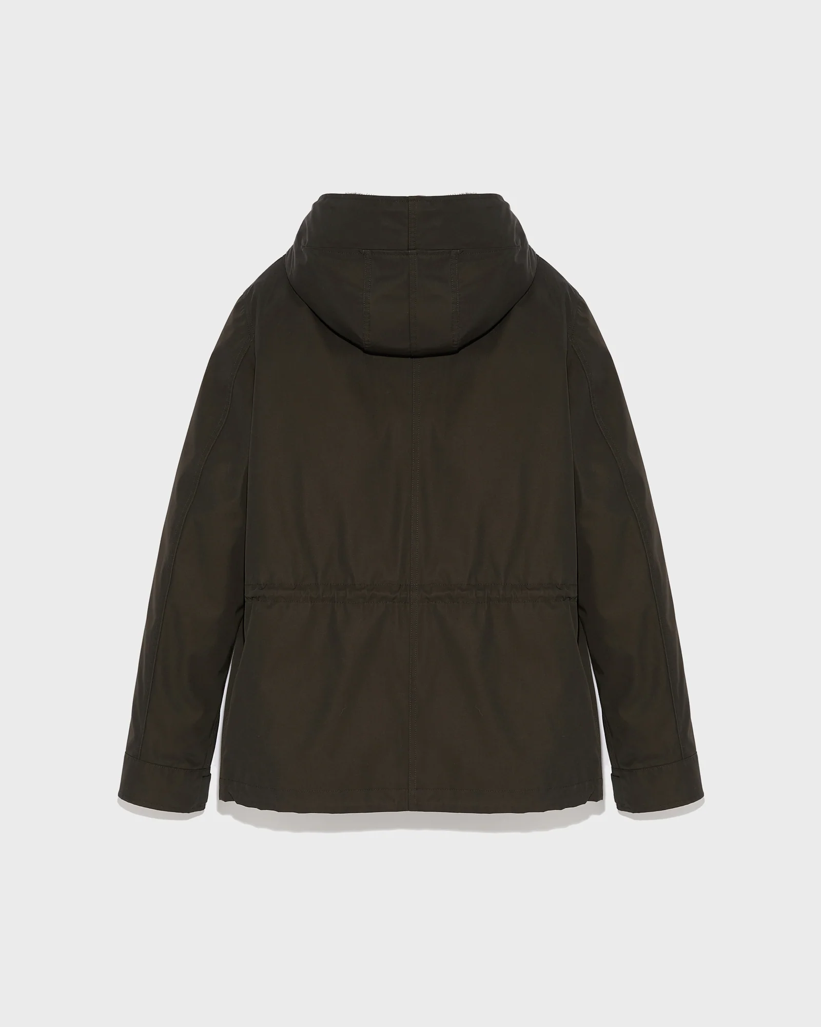Parka fittée en gabardine technique imperméable et fourrure de vison - Image 7