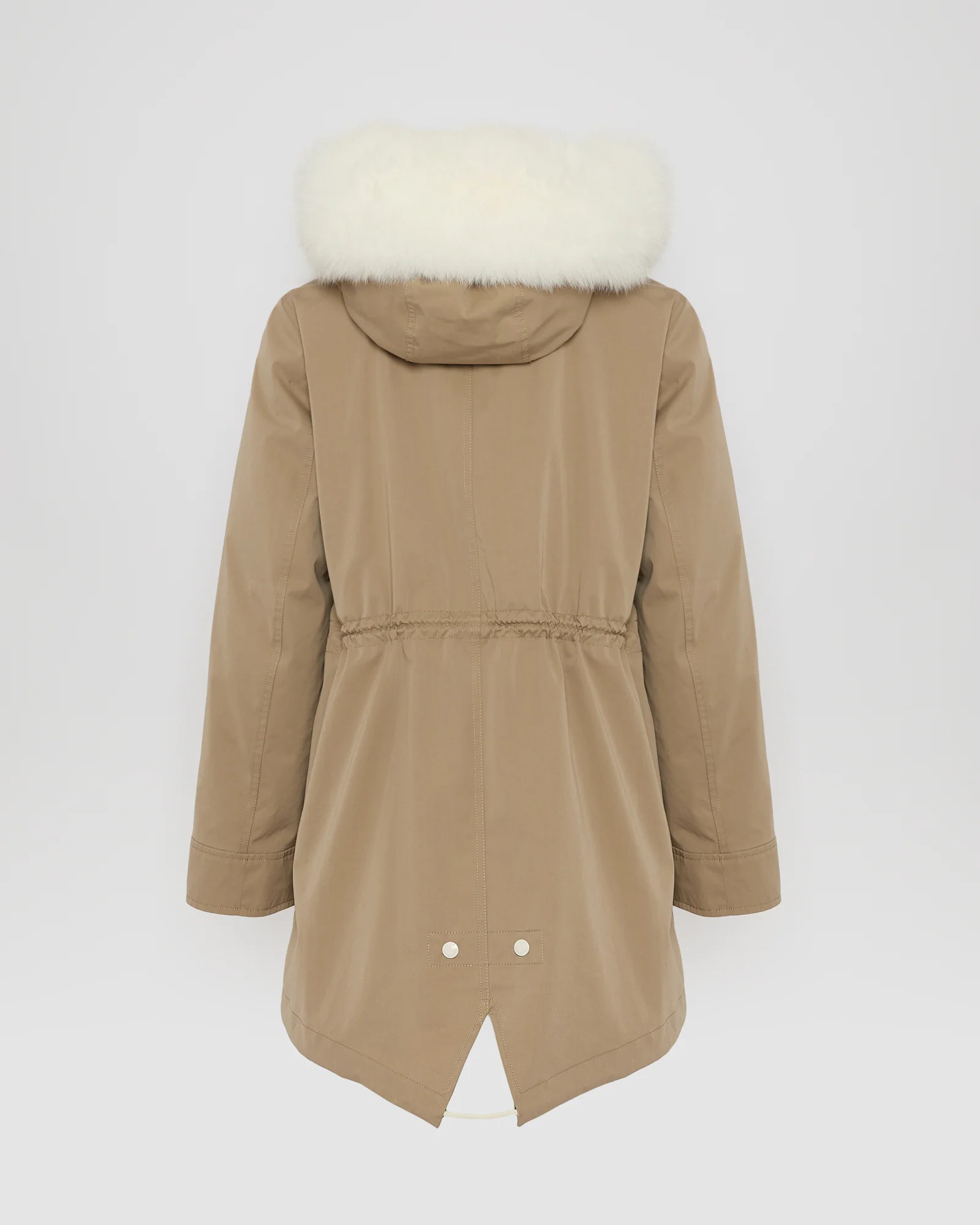 Parka Iconique courte en coton mélangé imperméable avec fourrure de renard et lapin - Image 7