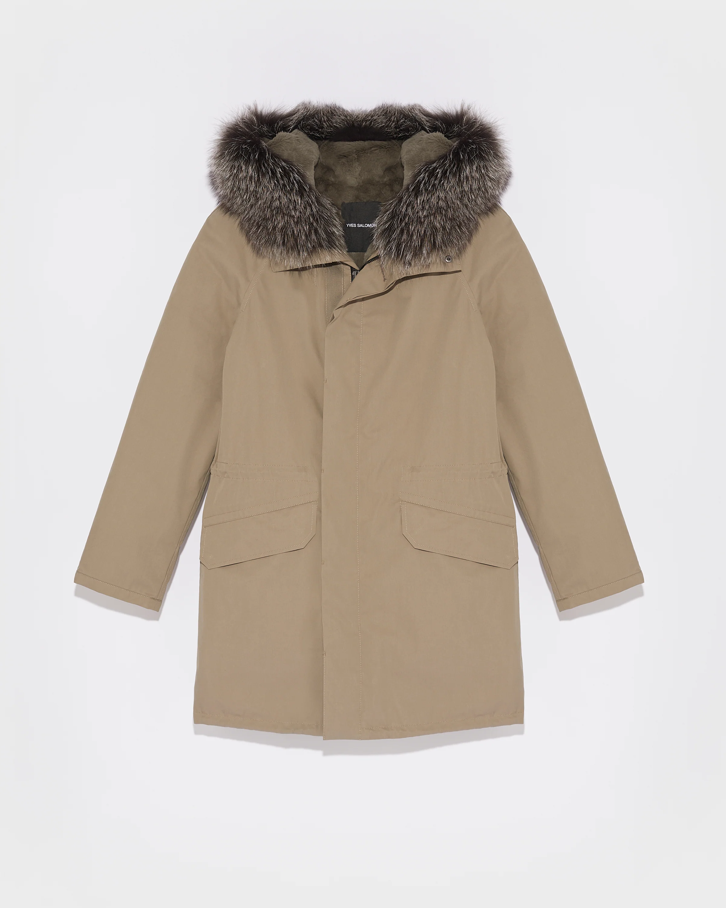 Parka iconique en coton mélangé avec fourrure de renard et lapin - Image 5