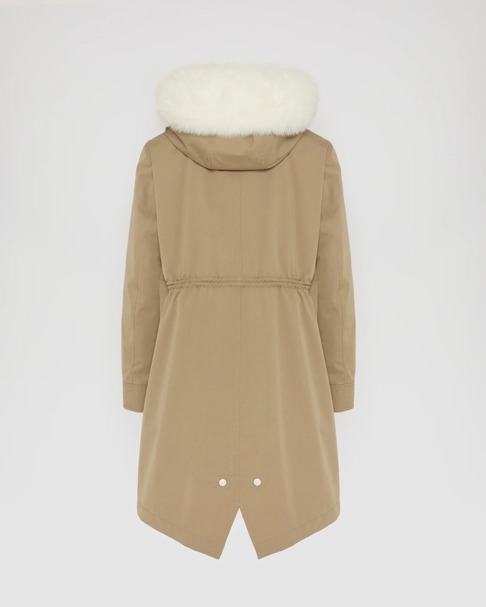Parka iconique longue en coton mélangé imperméable avec fourrure de renard et lapin - Image 7