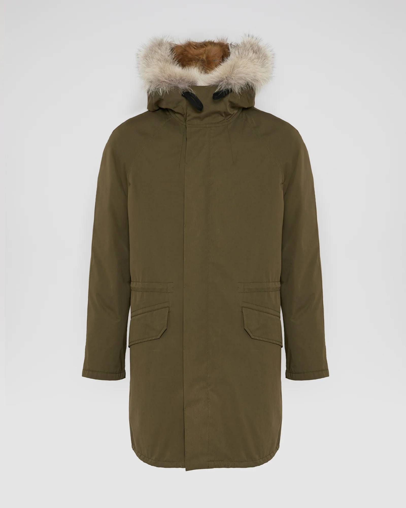 Parka iconique longue en coton technique avec fourrure de coyote et lapin - Image 8