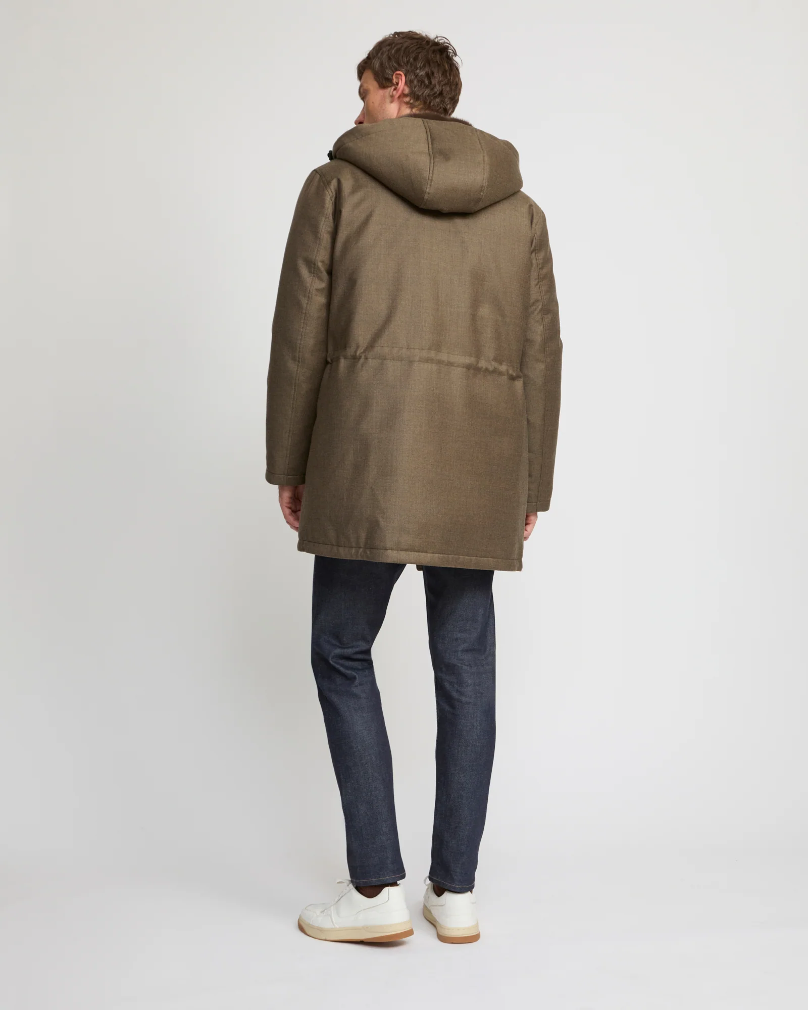 Parka longue iconique en tissu Loro Piana imperméable avec fourrure de vison - Image 5