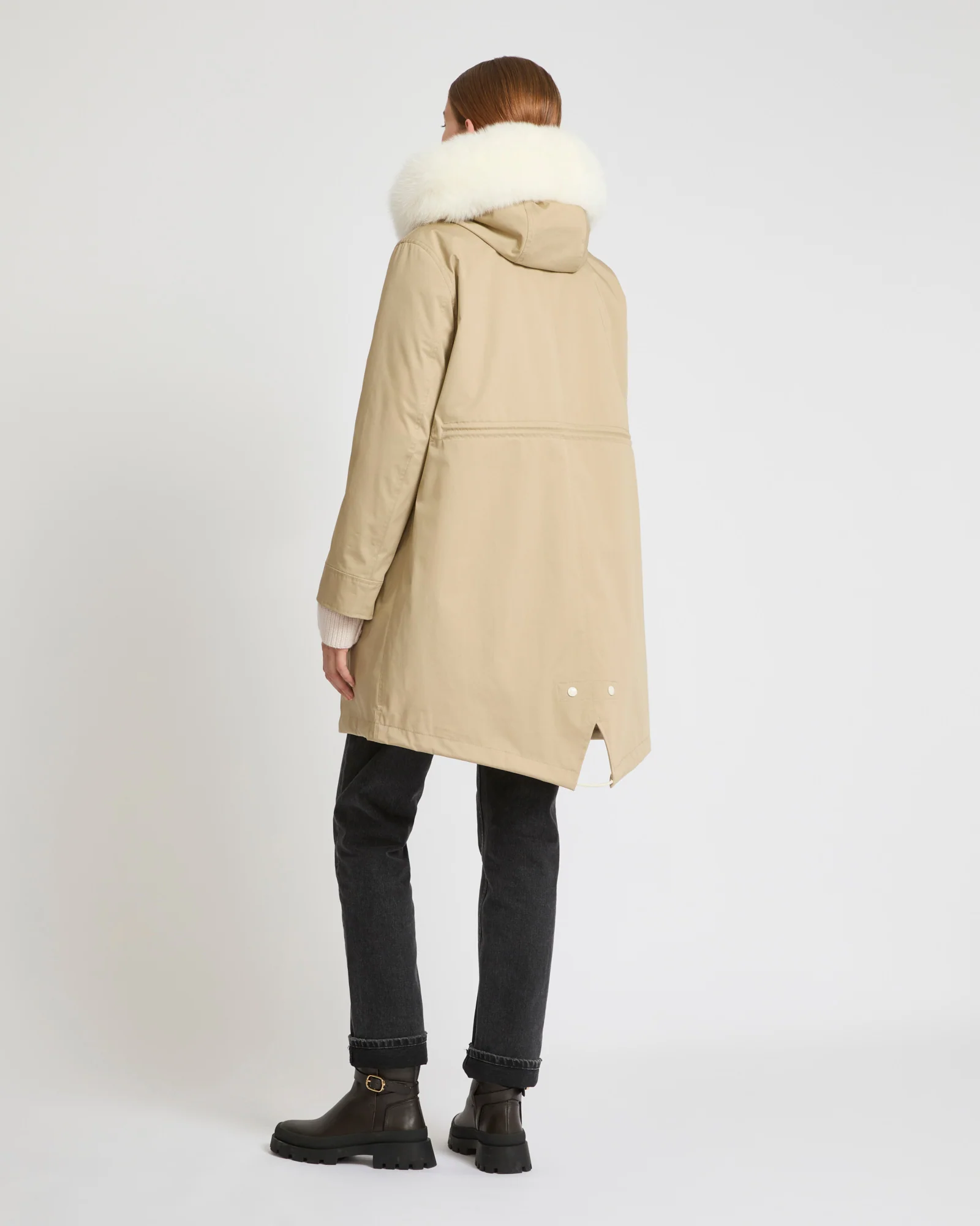 Parka iconique longue en coton mélangé imperméable avec fourrure de renard et lapin - Image 3