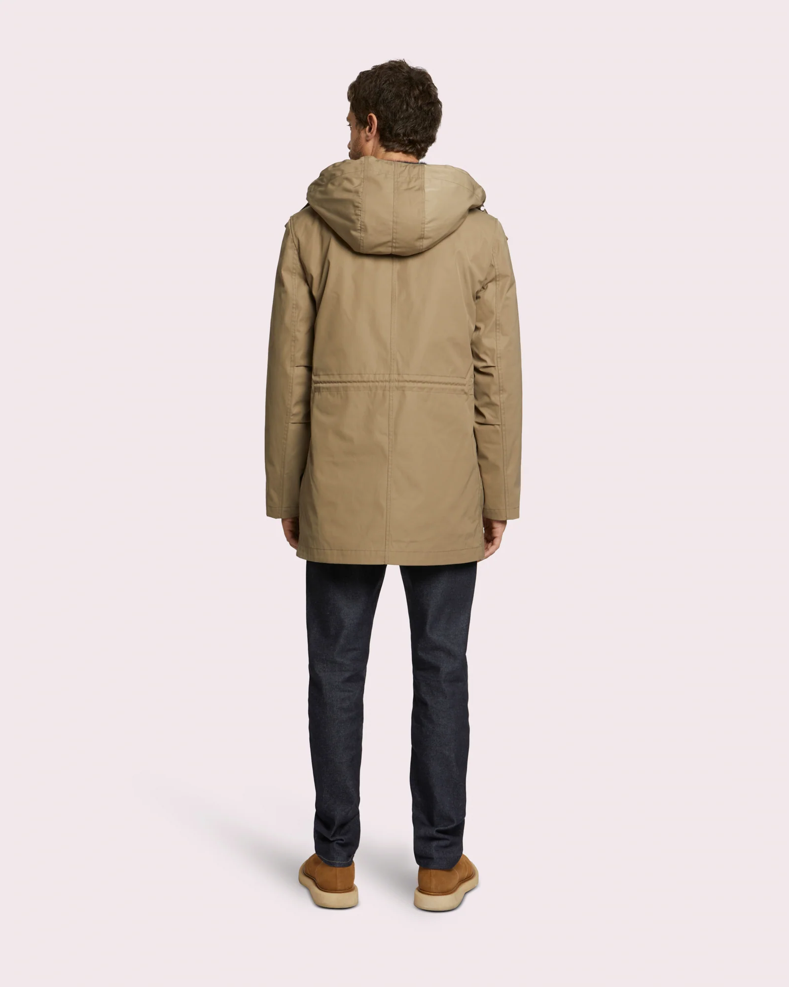 Parka regular en gabardine technique et fourrure de vison imperméable - Image 4