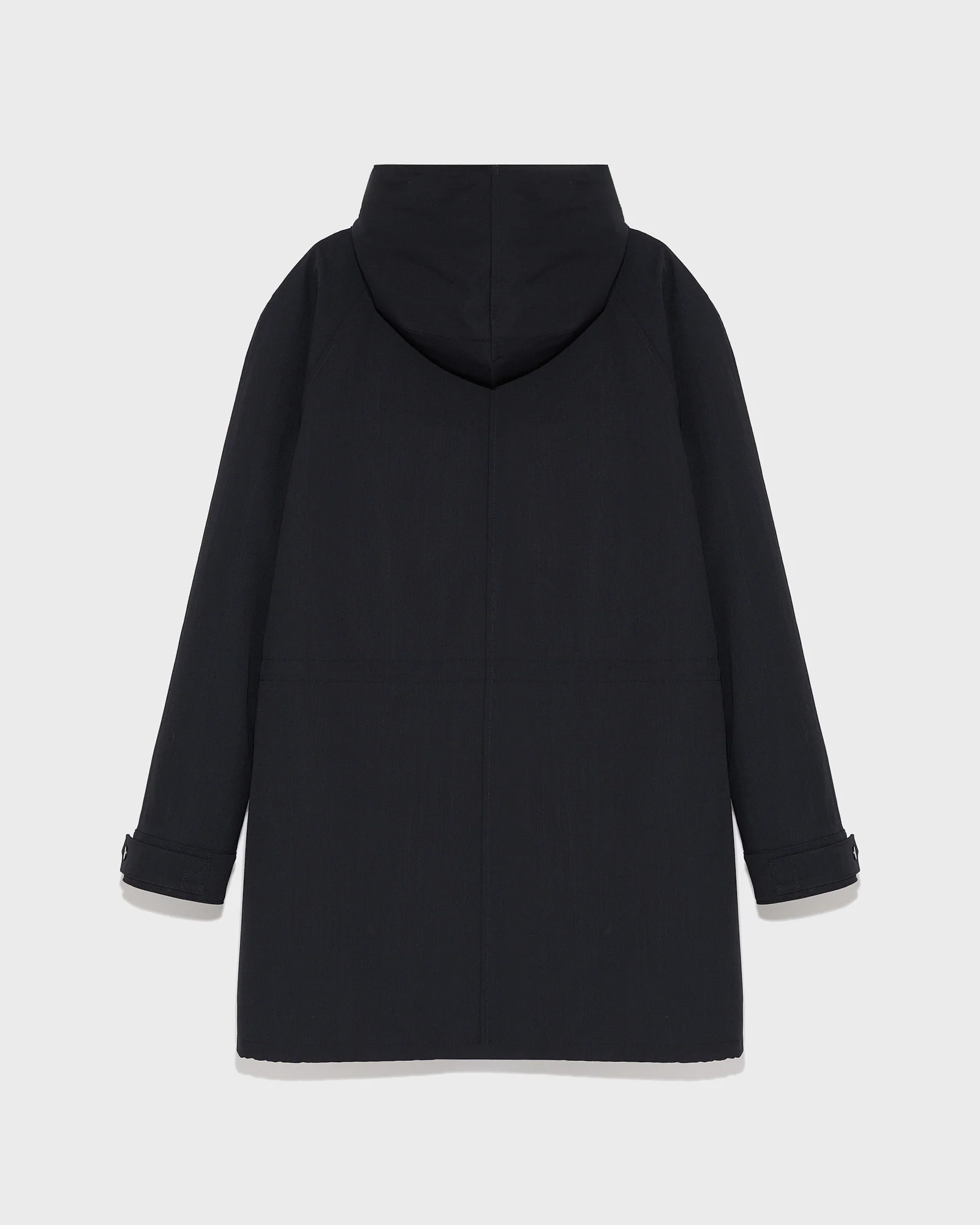 Parka regular en lainage technique imperméable et fourrure de vison - Image 6