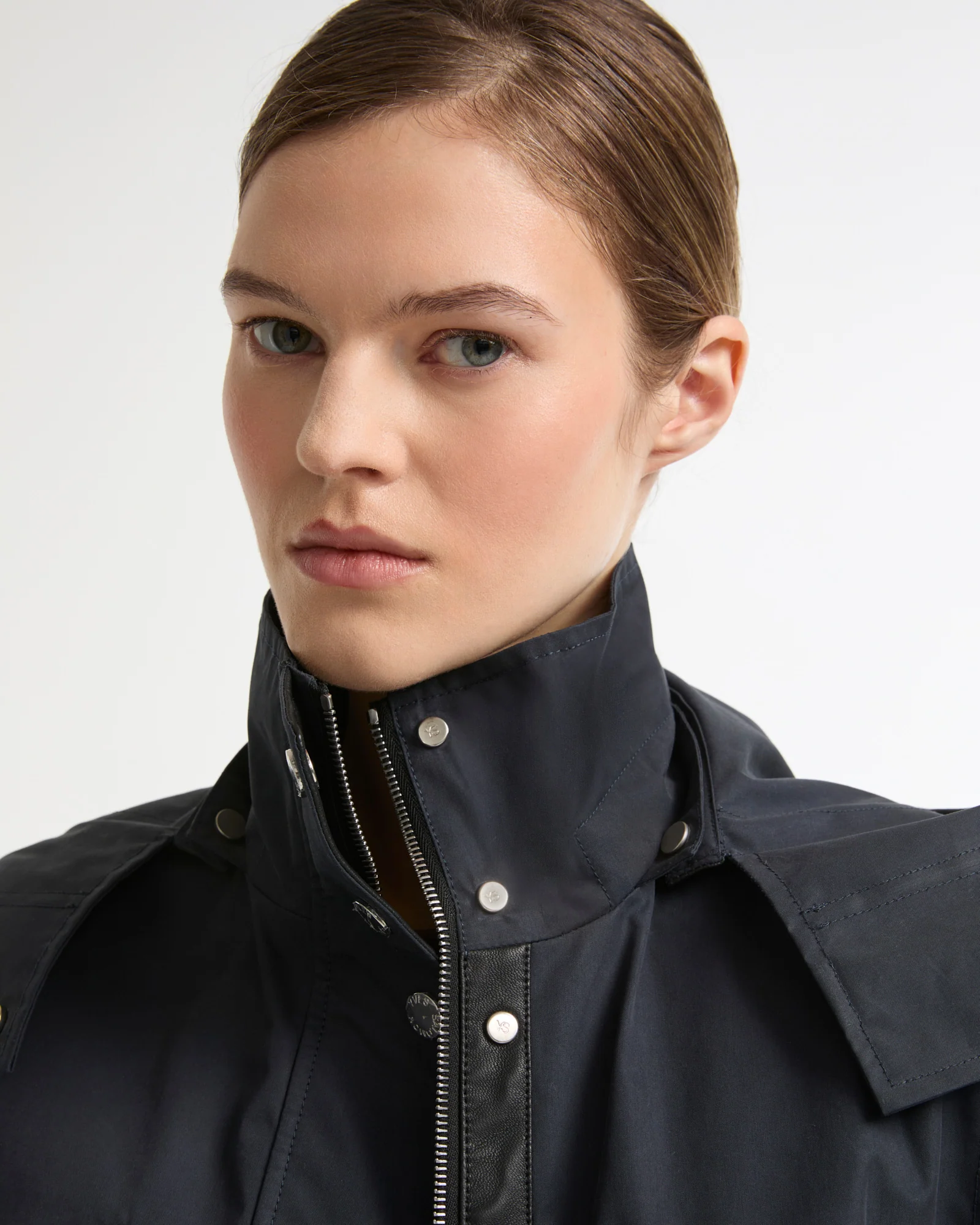 Parka saharienne en coton mélangé et cuir imperméable - Image 3