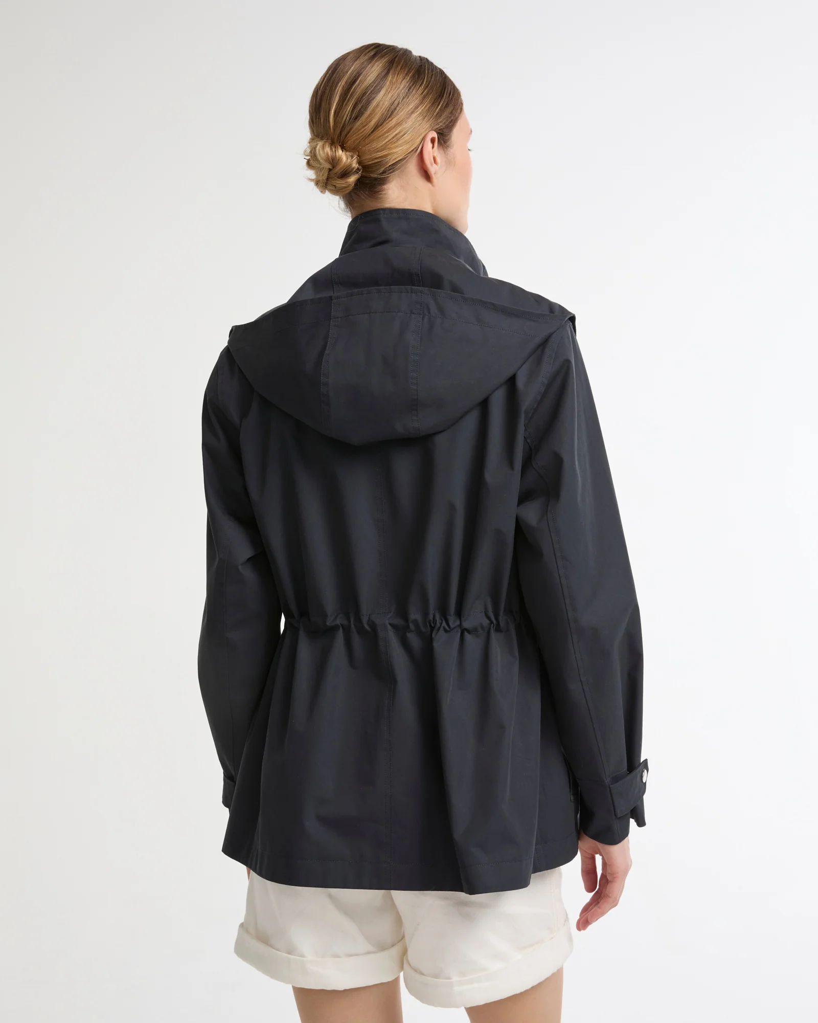 Parka saharienne en coton mélangé et cuir imperméable - Image 4