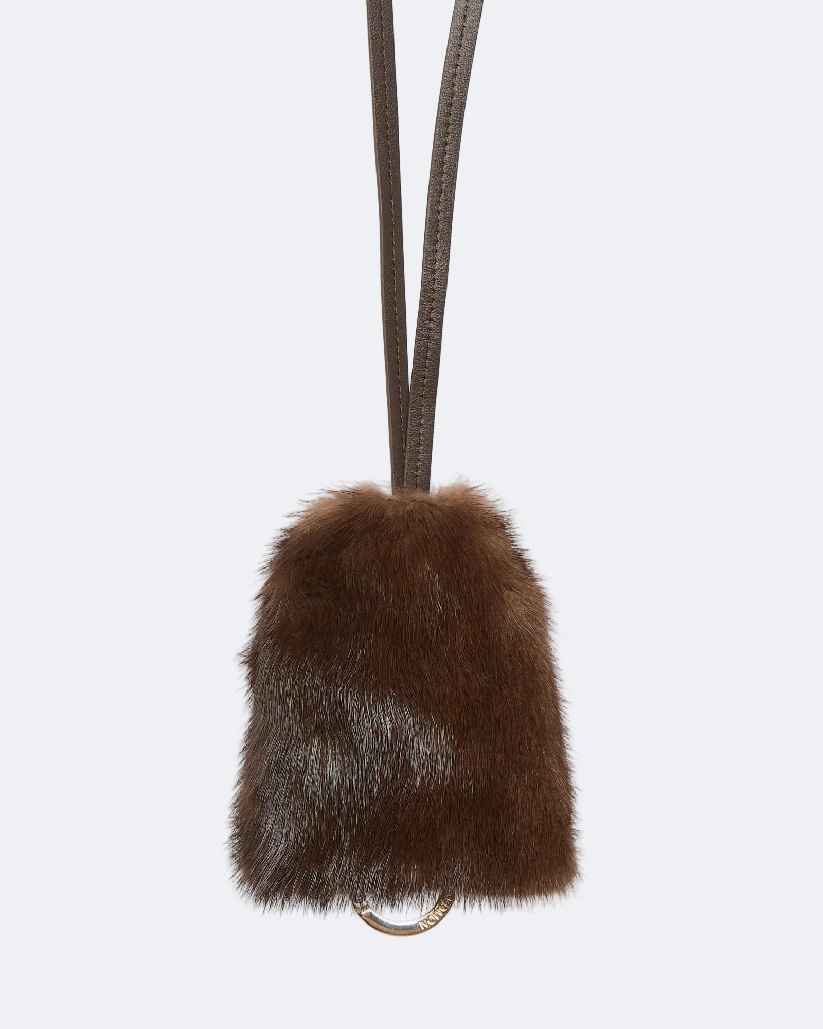 Porte-clés en fourrure de vison et cuir - Image 2