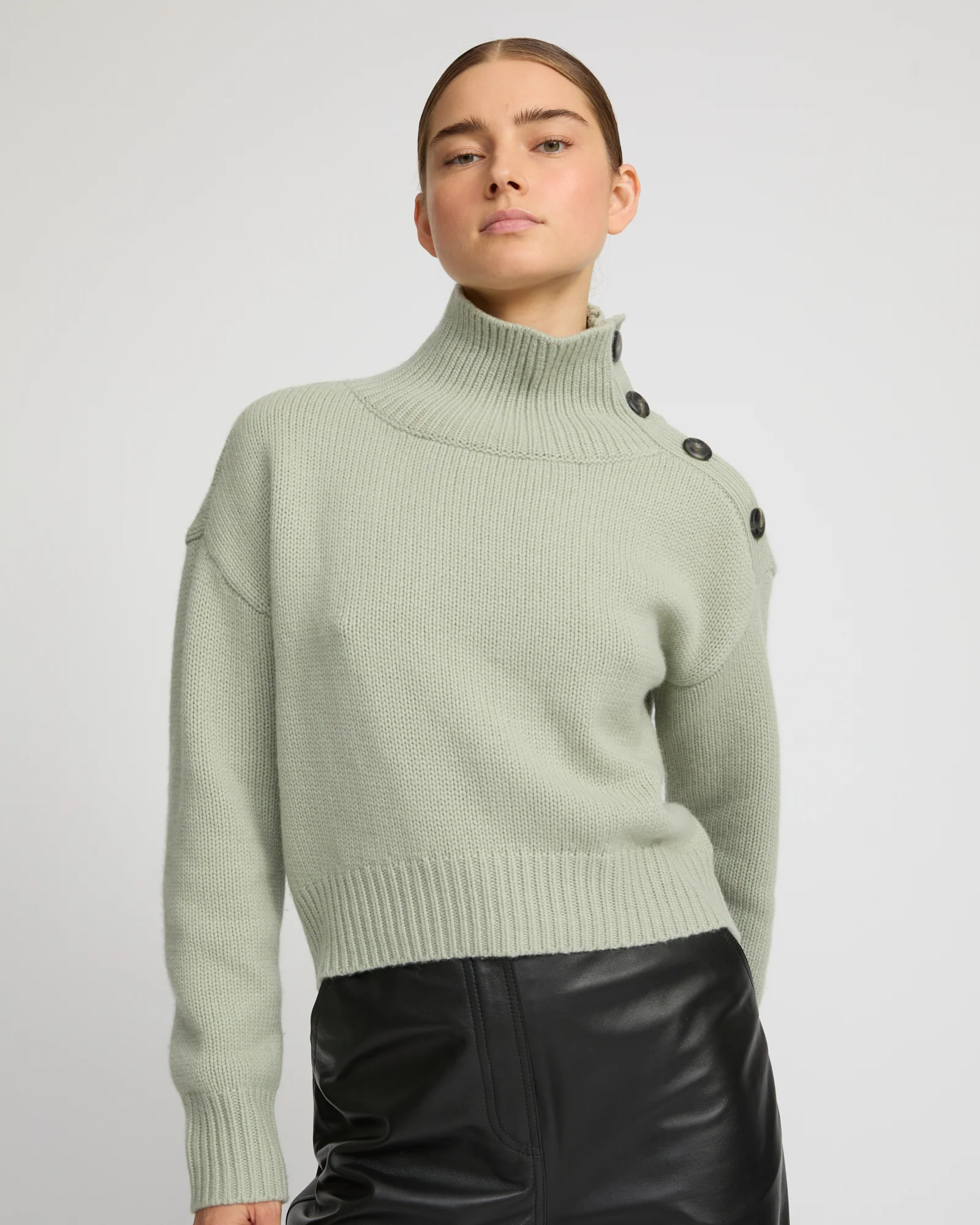 Pull oversize court en maille