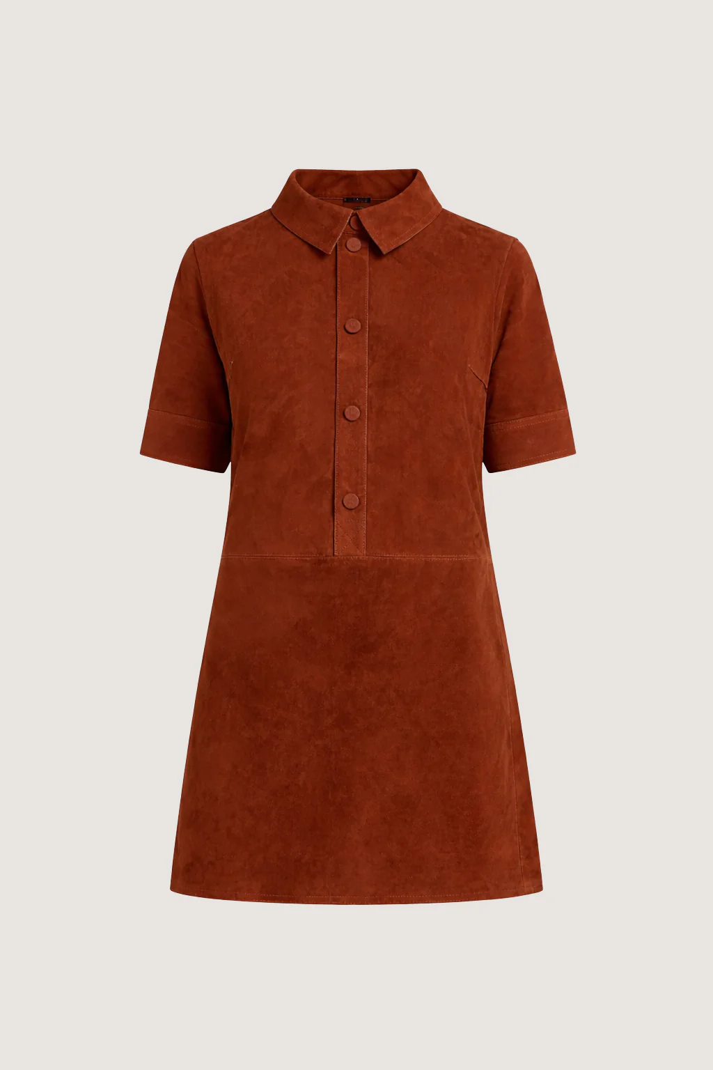 Robe courte en cuir d'agneau double face - Image 5