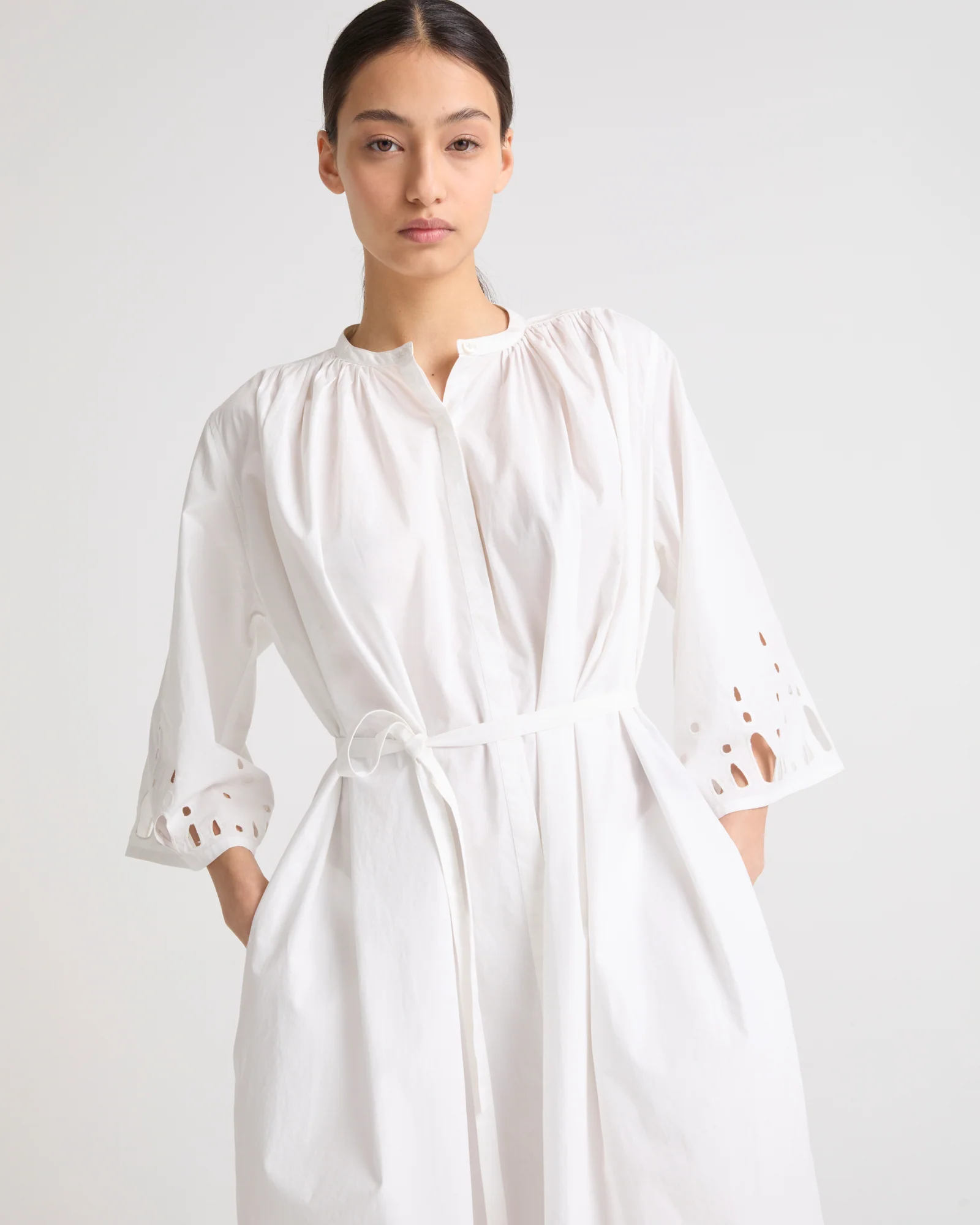 Robe en popeline de coton avec broderie anglaise - Image 4