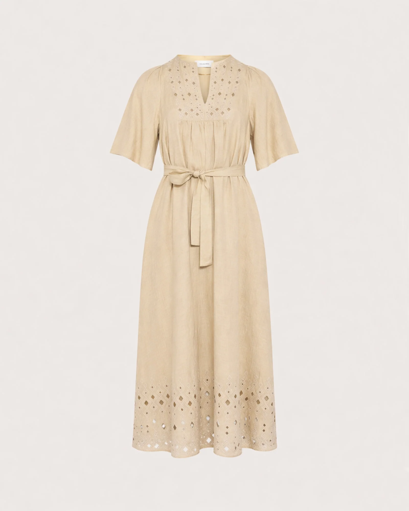 Robe fluide en lin brodé - Image 5