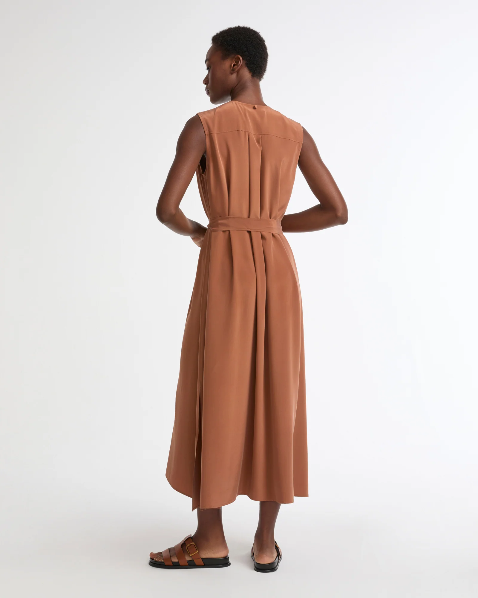 Robe longue fluide en crêpe de soie - Image 4