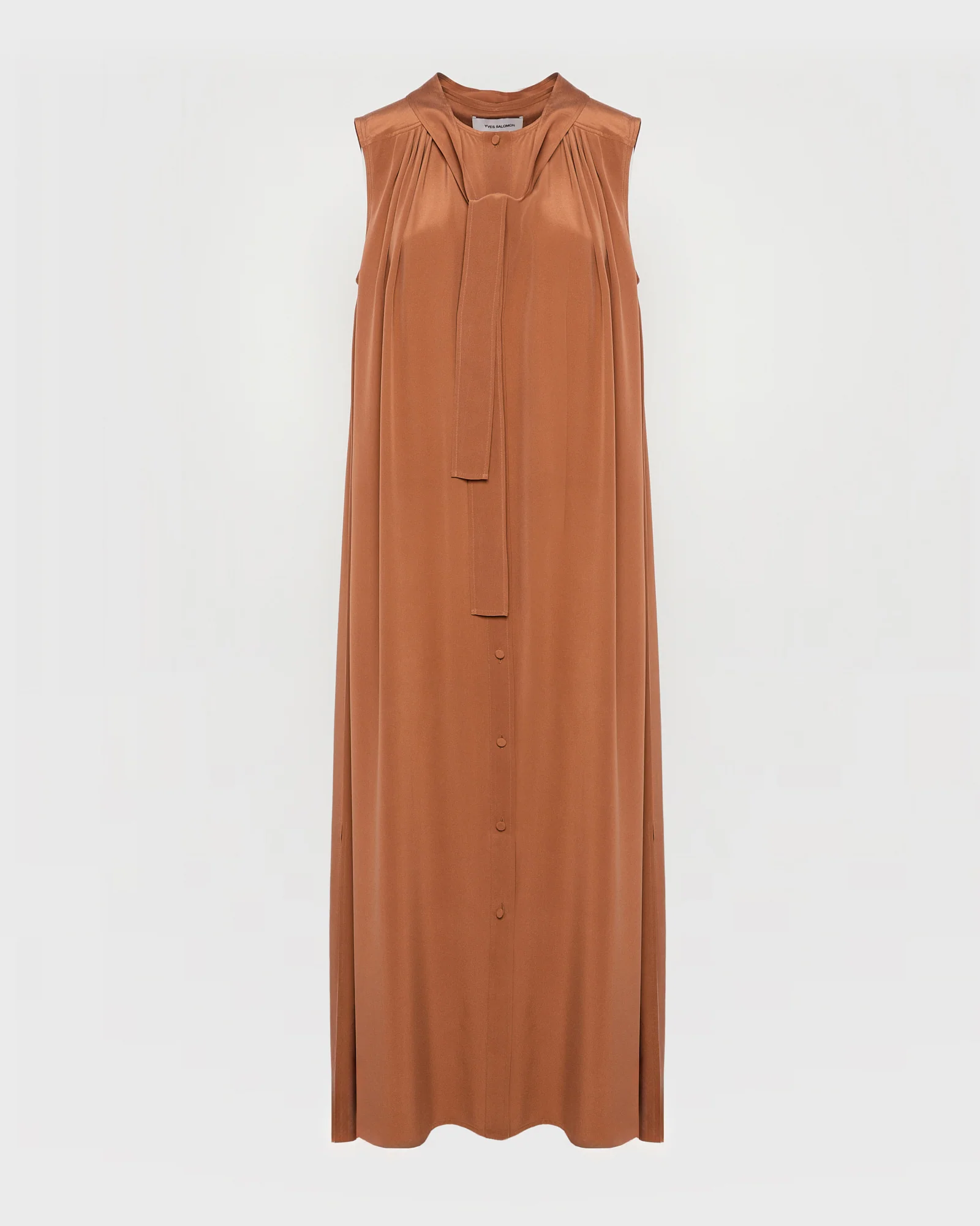 Robe longue fluide en crêpe de soie - Image 5