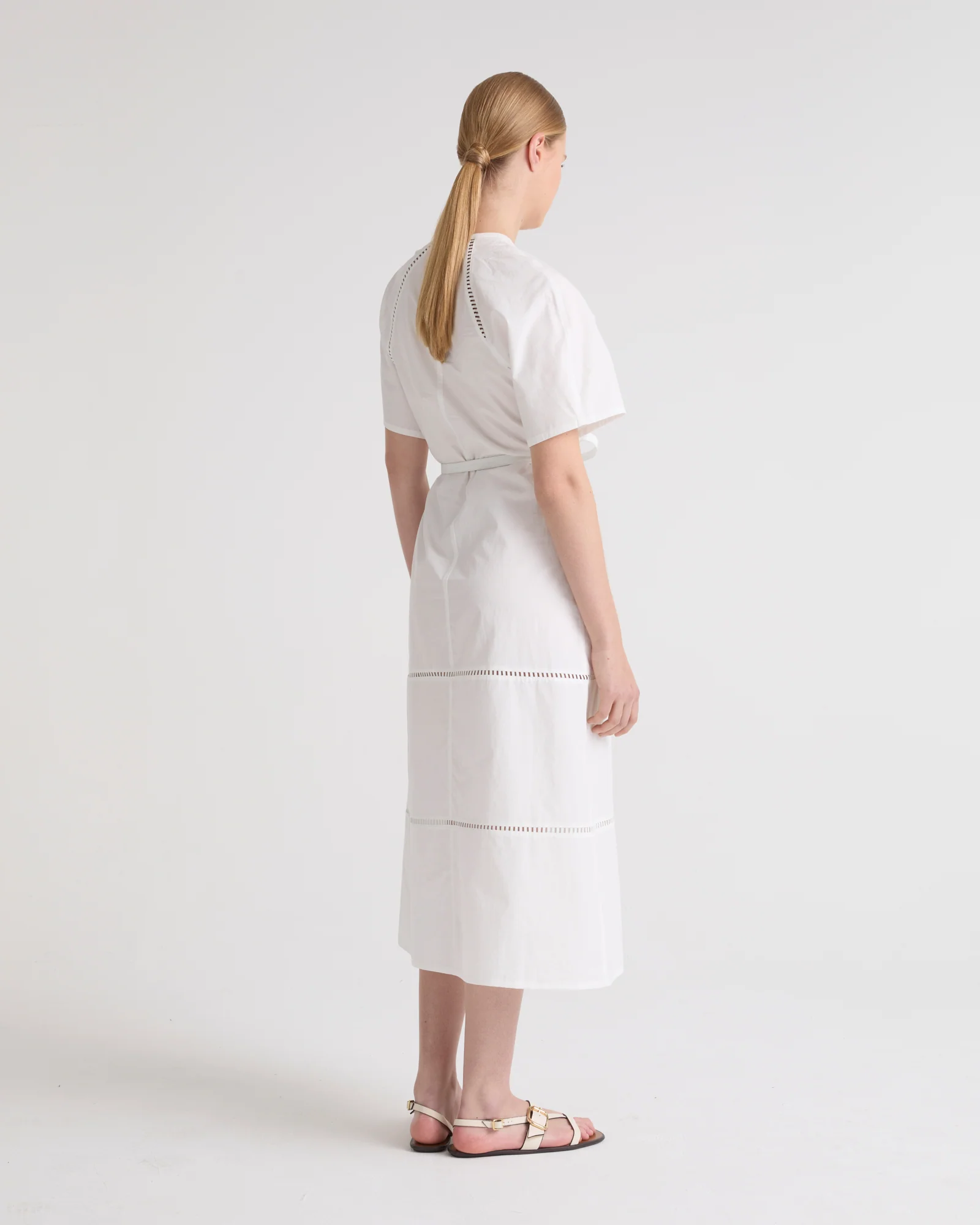 Robe midi en popeline jour échelle - Image 3