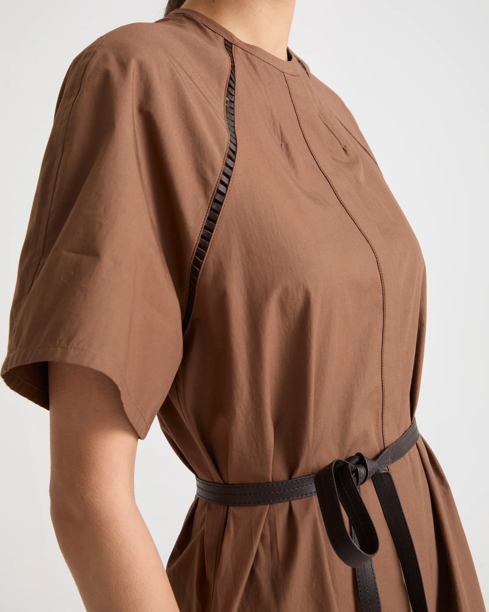 Robe midi en popeline jour échelle - Image 3