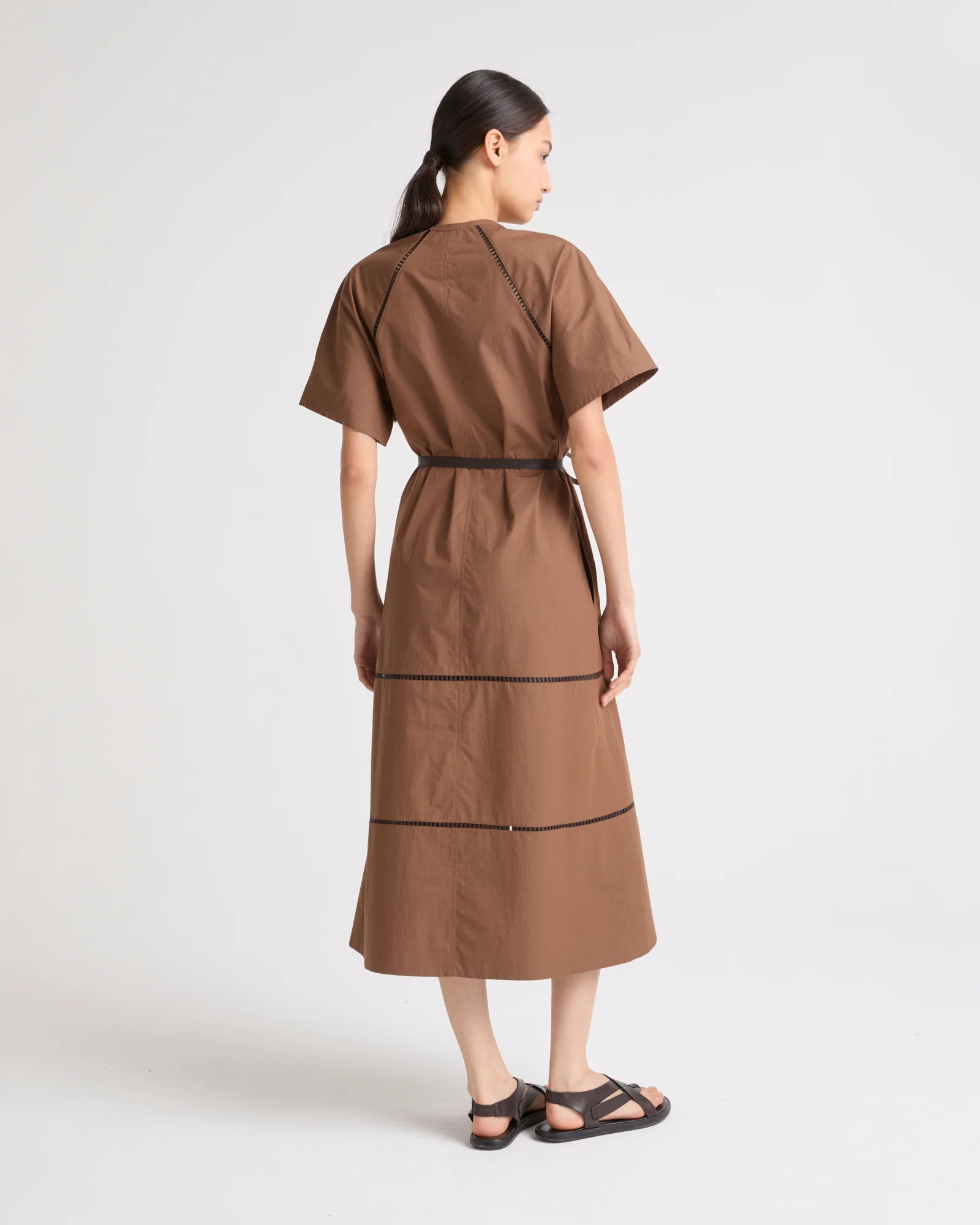Robe midi en popeline jour échelle - Image 4