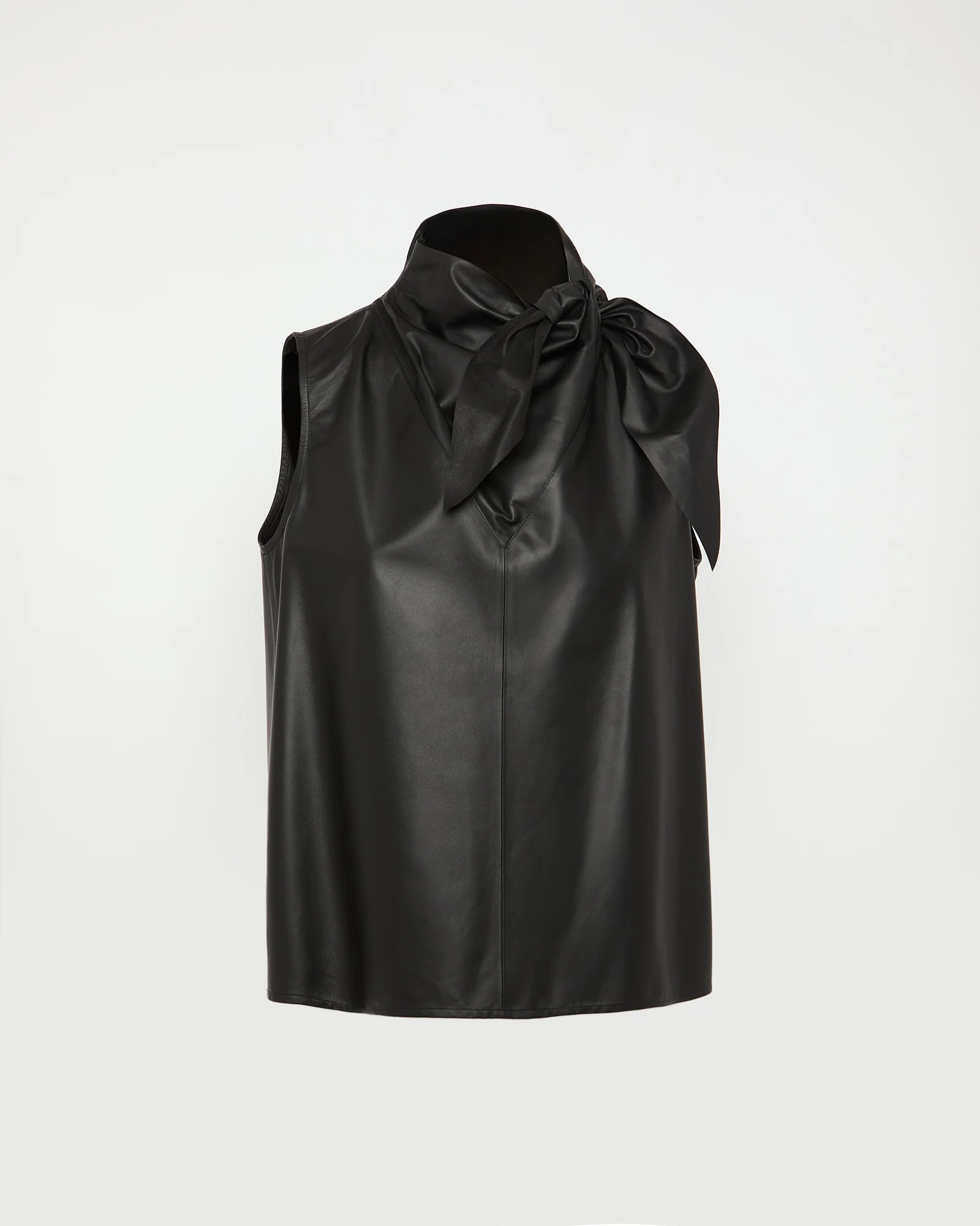 Top drapé en cuir d'agneau - Image 5