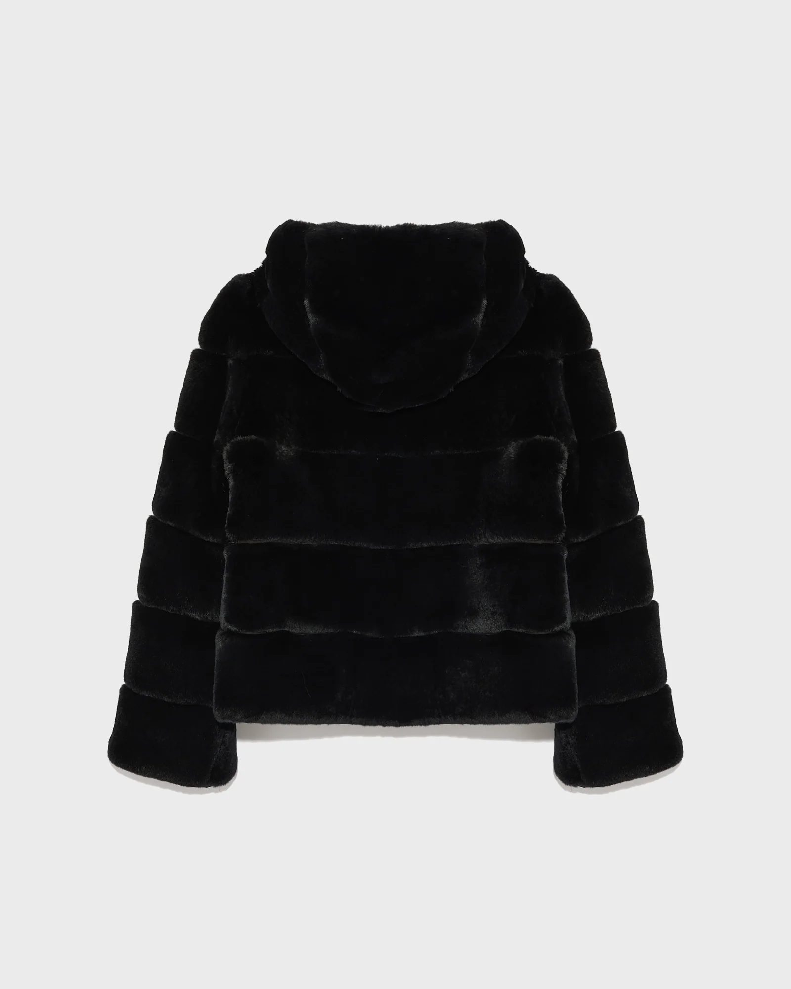 Parka courte réversible en tissu technique et lapin rex - Image 6