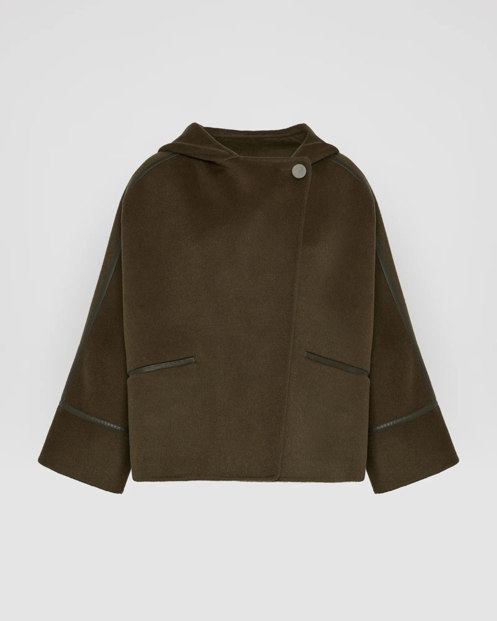 Veste à capuche en lainage cachemire double face - Image 6