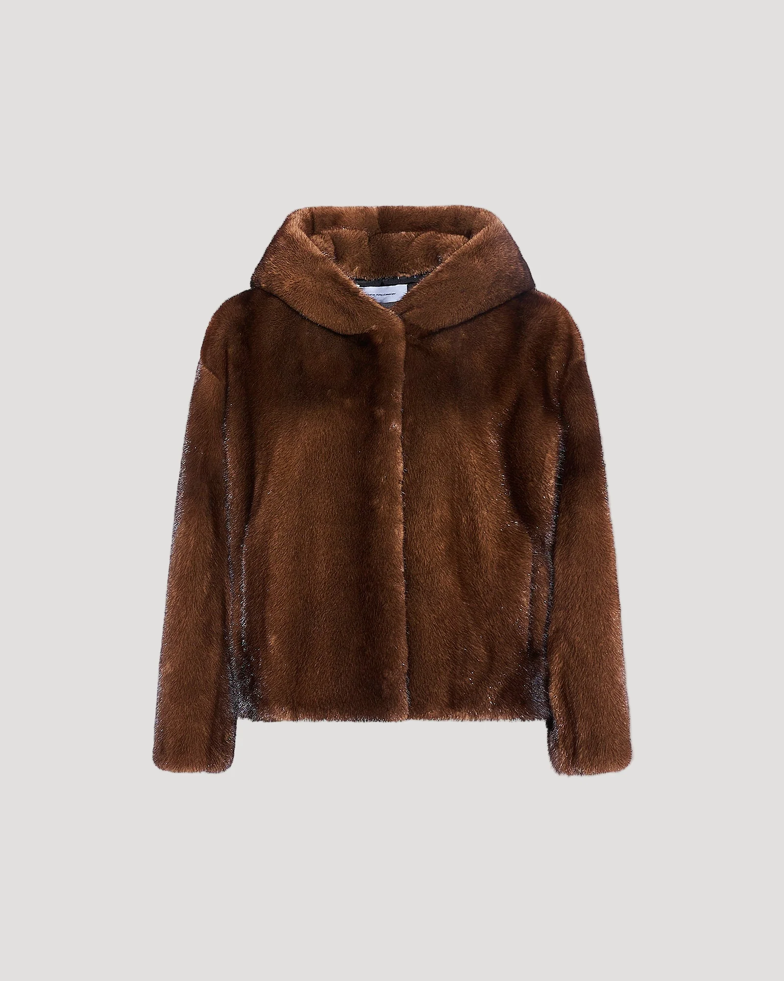 Veste à capuche en fourrure de vison à poils longs - Image 6