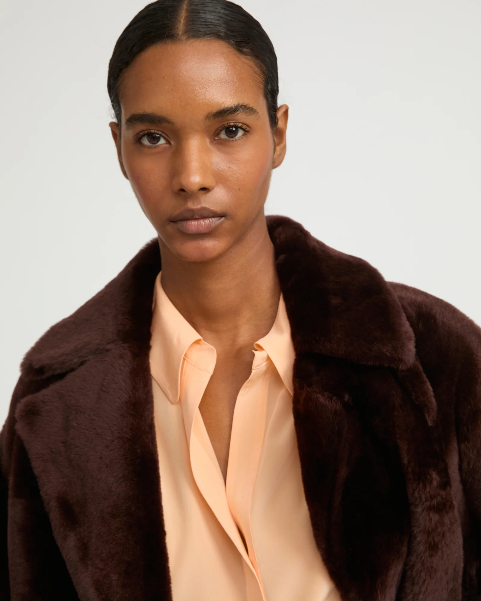 Veste caban en peau lainée - Image 3
