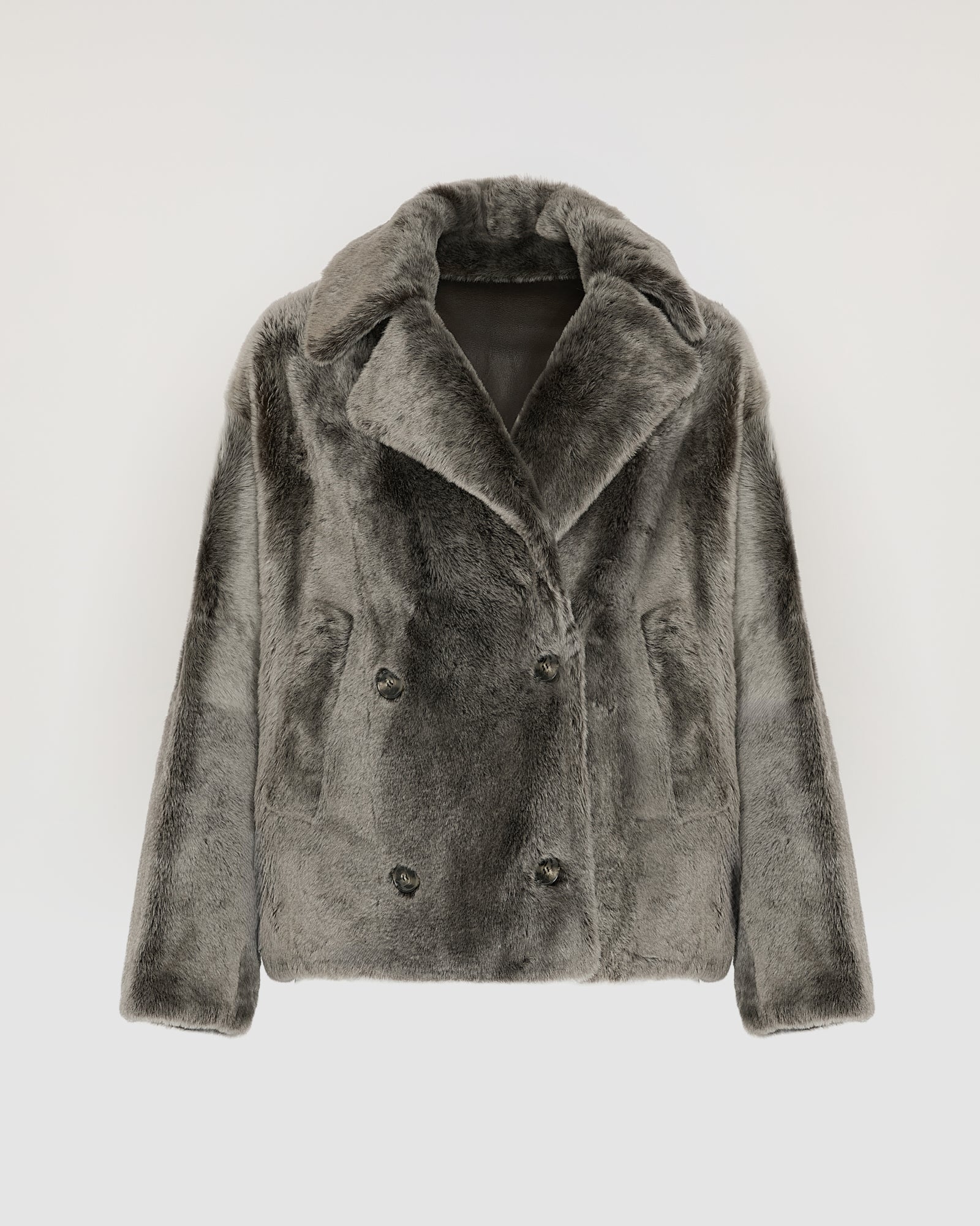 Veste caban en peau lainée - Image 5