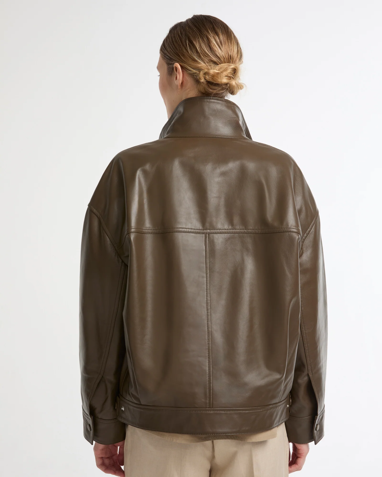 Veste courte en cuir d'agneau - Image 3