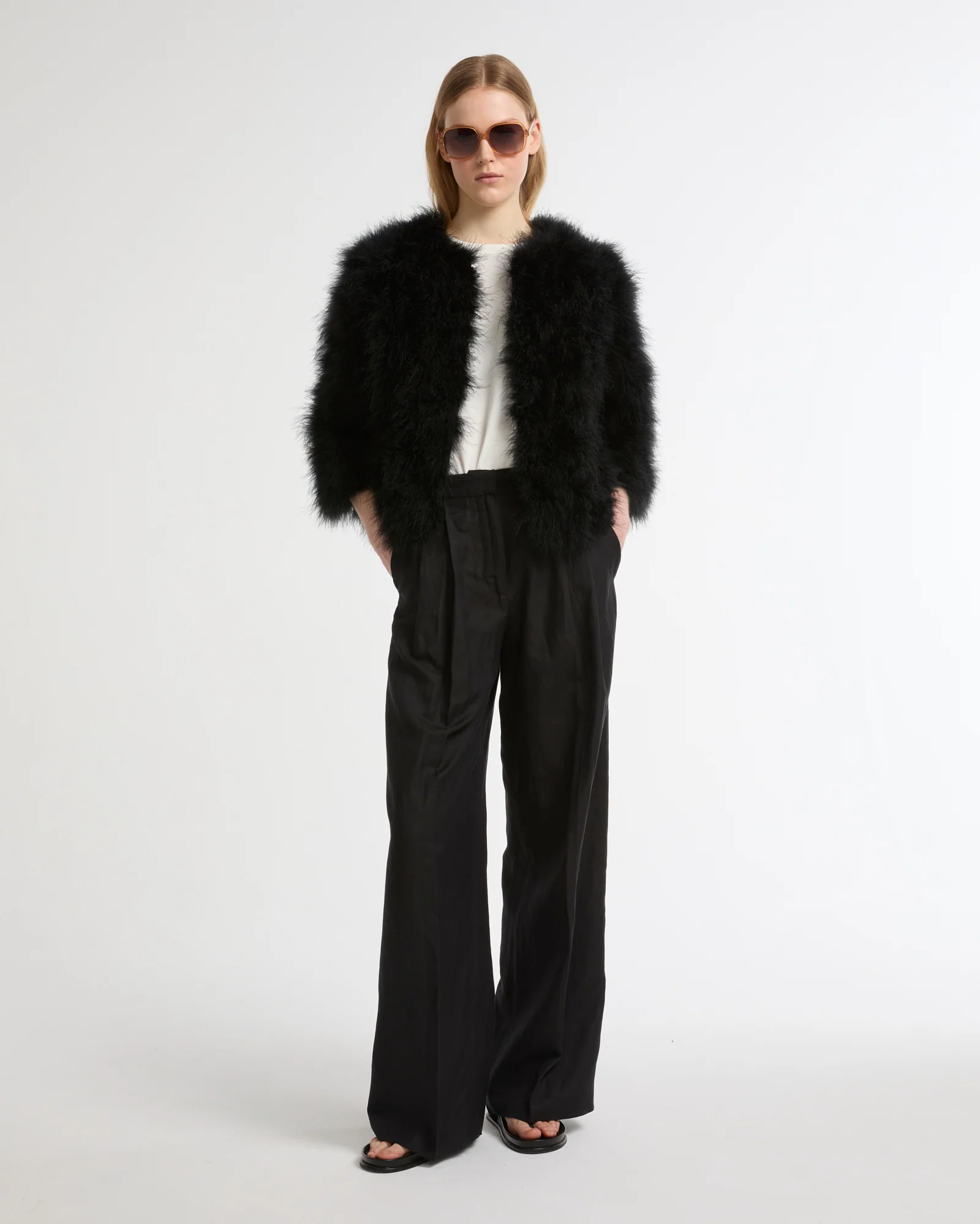 Veste courte en plumes - Image 3