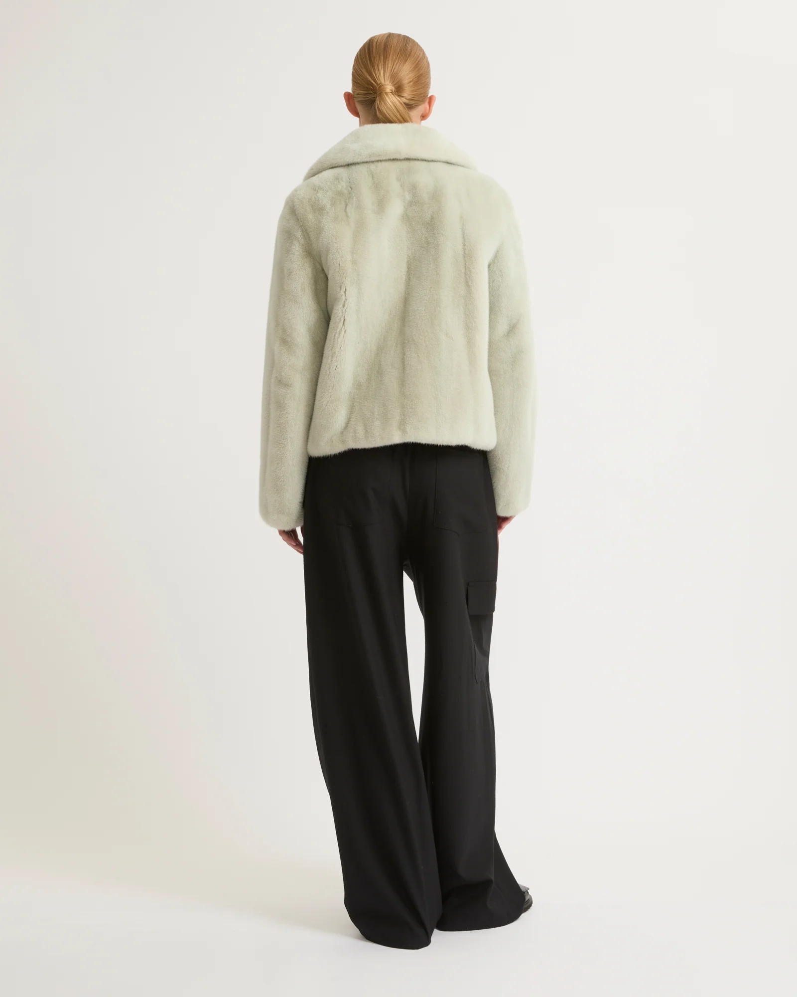 Veste courte en fourrure de vison à poils longs - Image 4