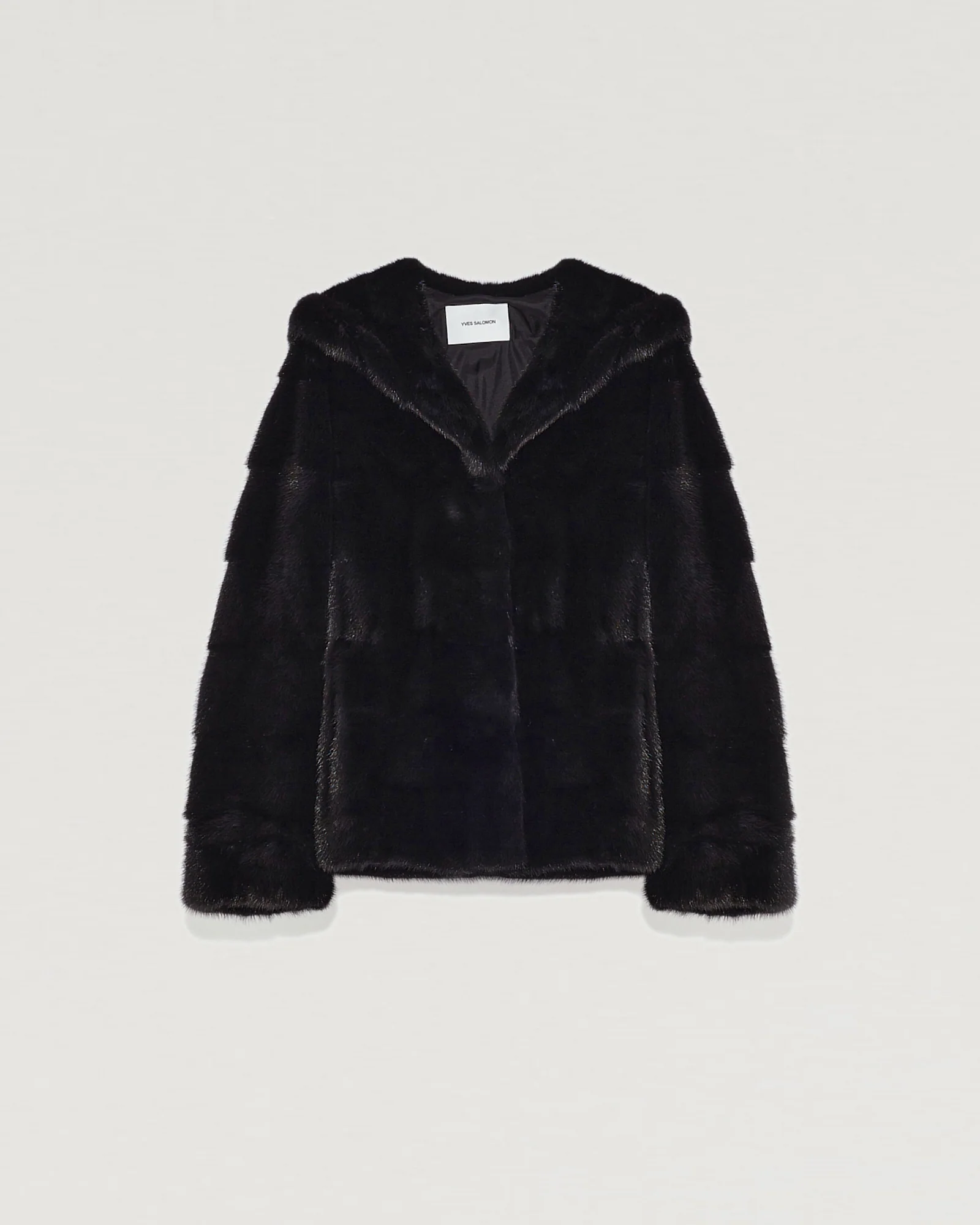 Veste à capuche en fourrure de vison rasé - Image 5