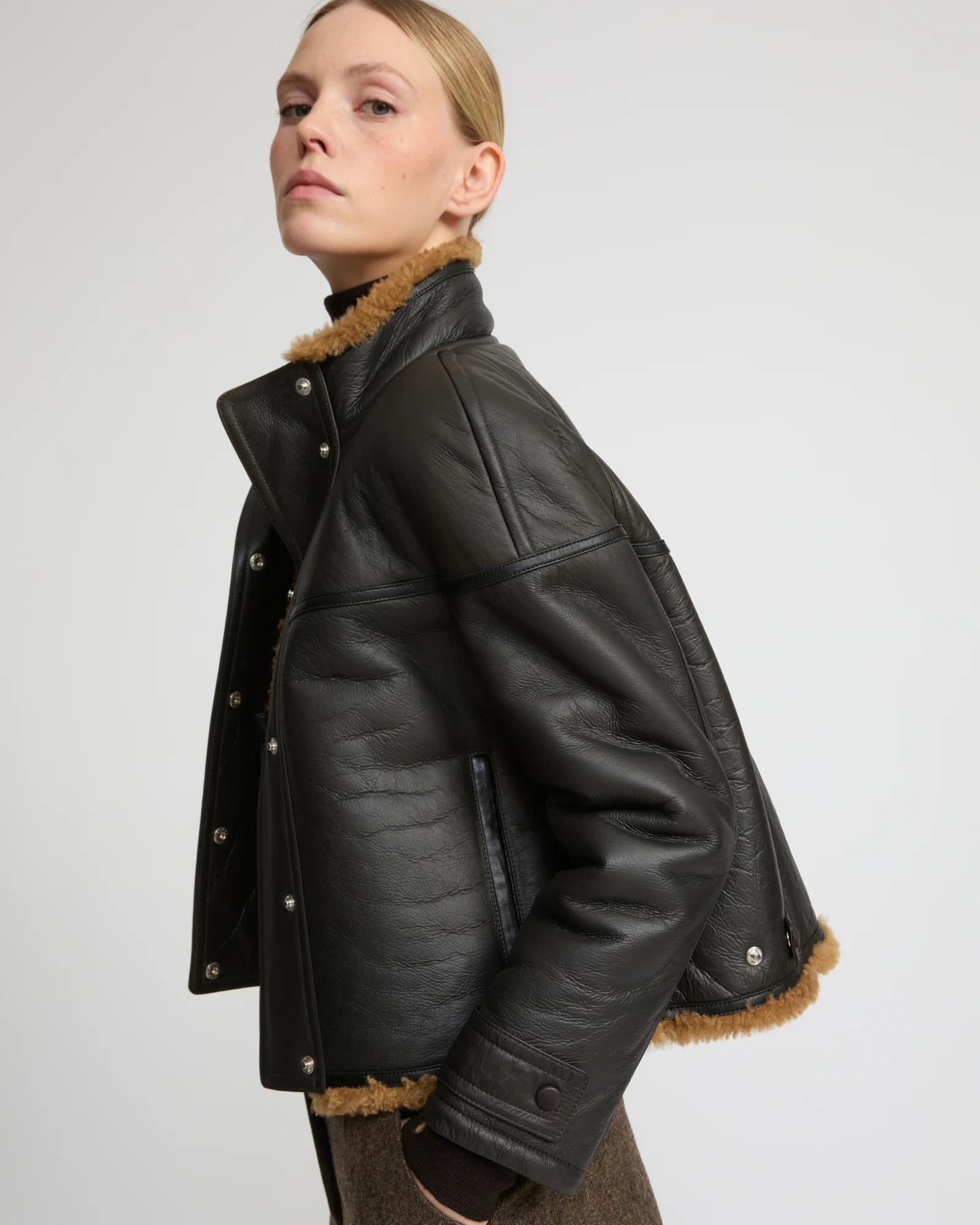 Veste croppée en mérinos gonfio - Image 4