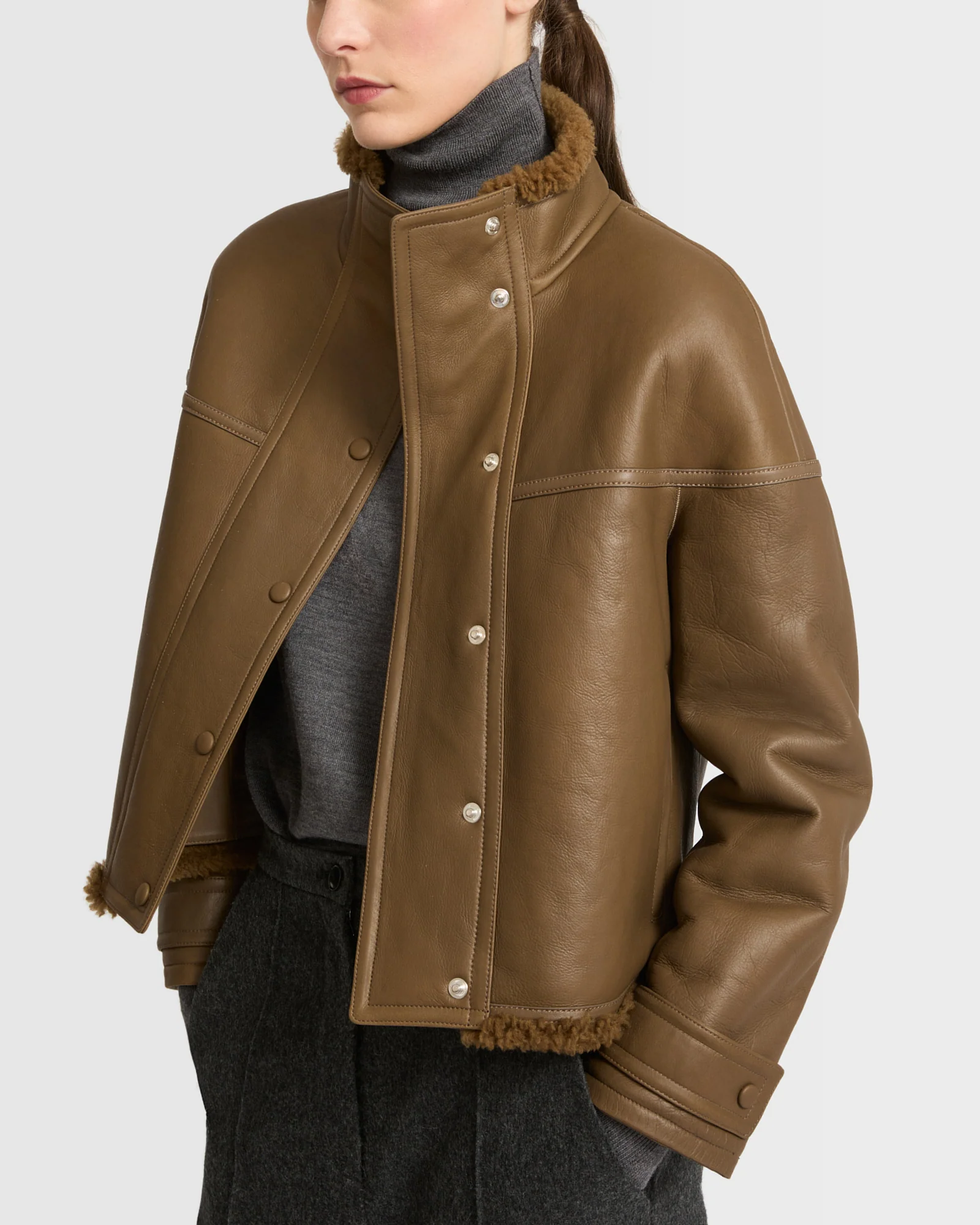 Veste croppée en mérinos gonfio - Image 4