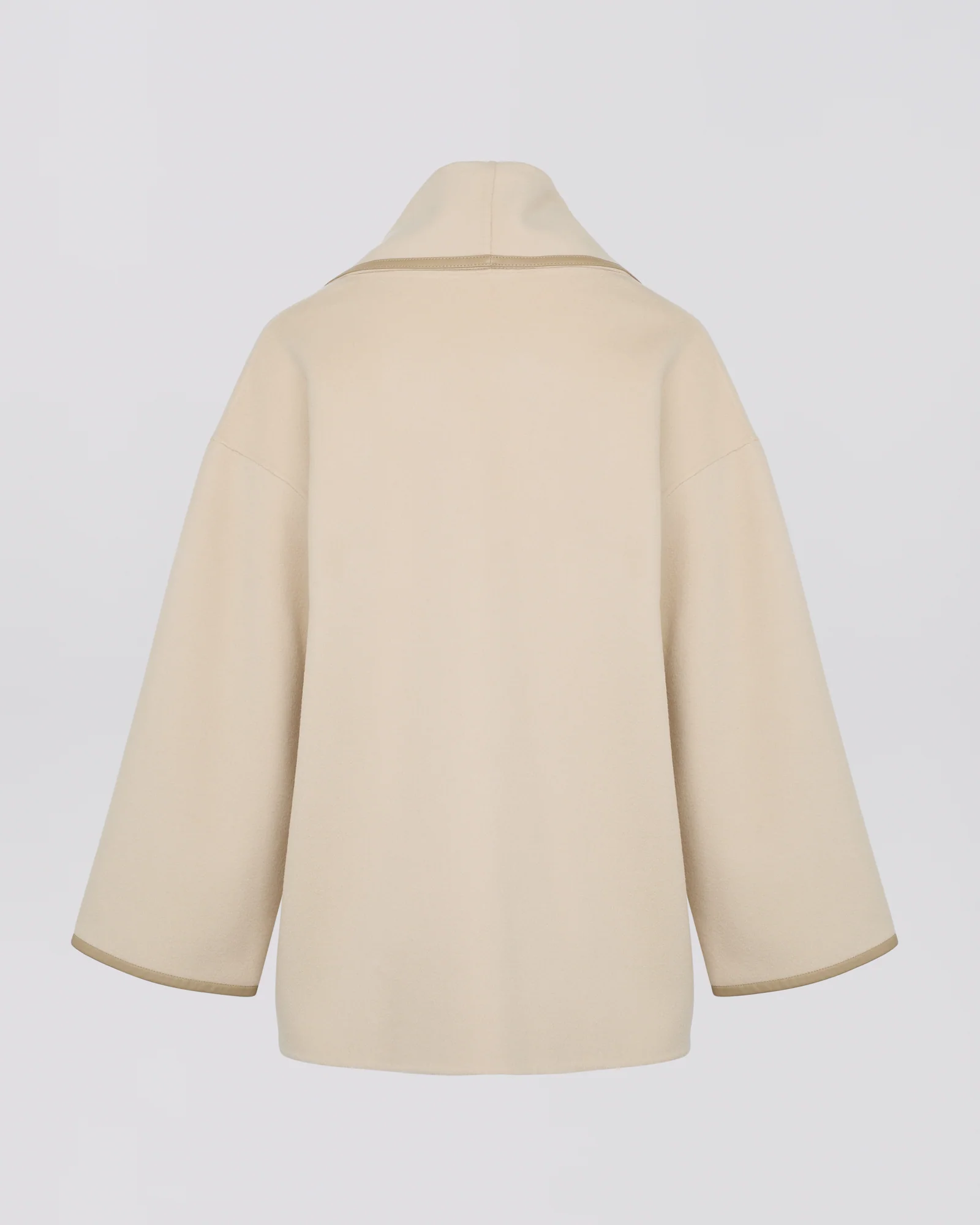 Veste drapée en laine mélangée double face - Image 6