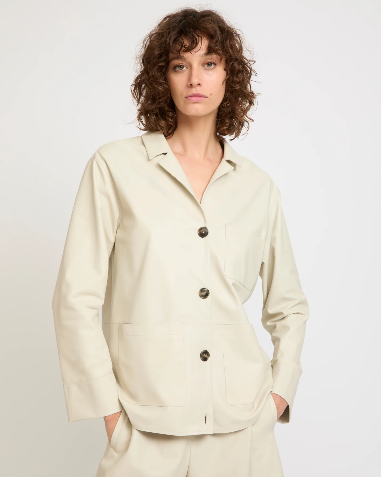 Veste en cuir d'agneau