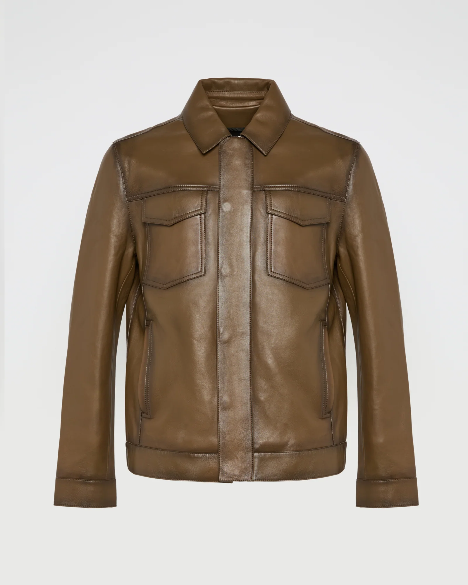 Veste en cuir esprit denim jacket - Image 5