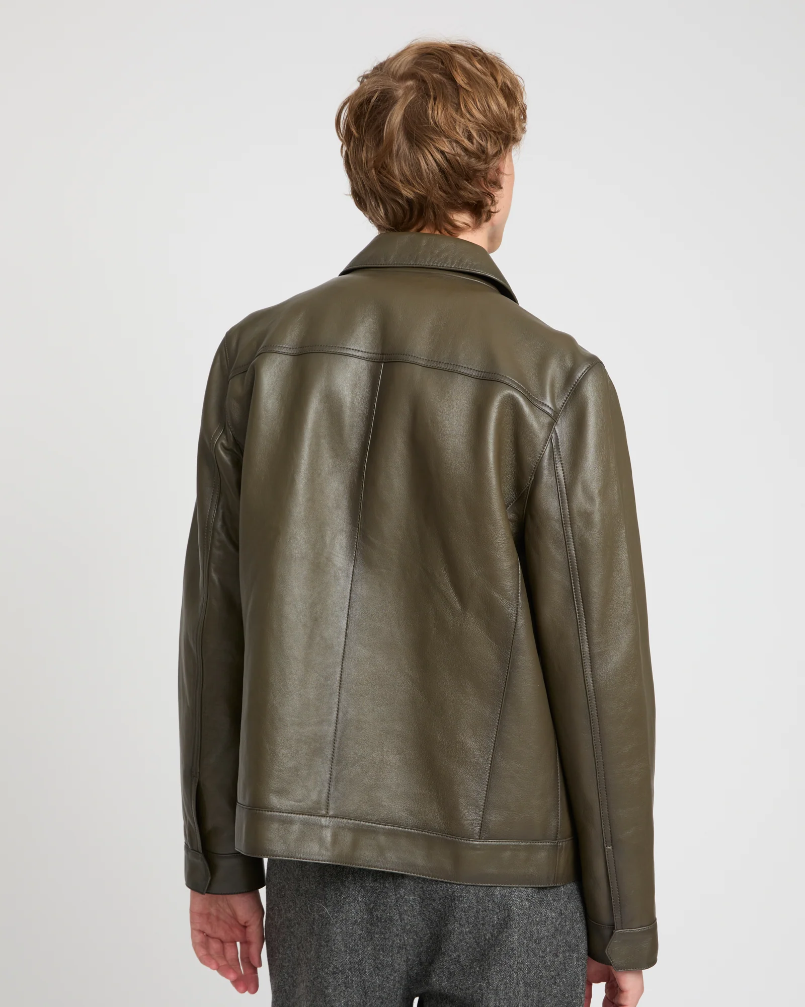 Veste en cuir esprit denim jacket - Image 4