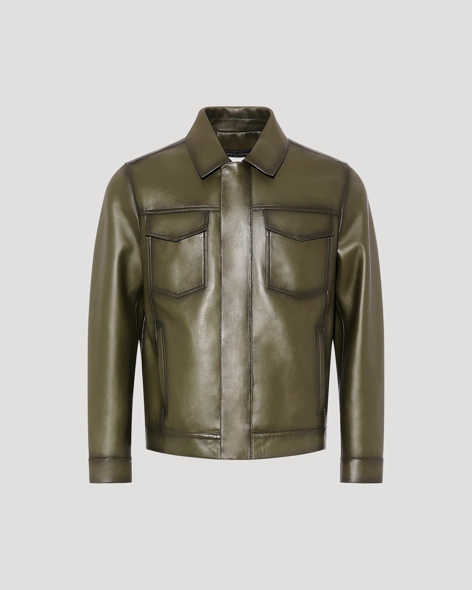 Veste en cuir esprit denim jacket - Image 5