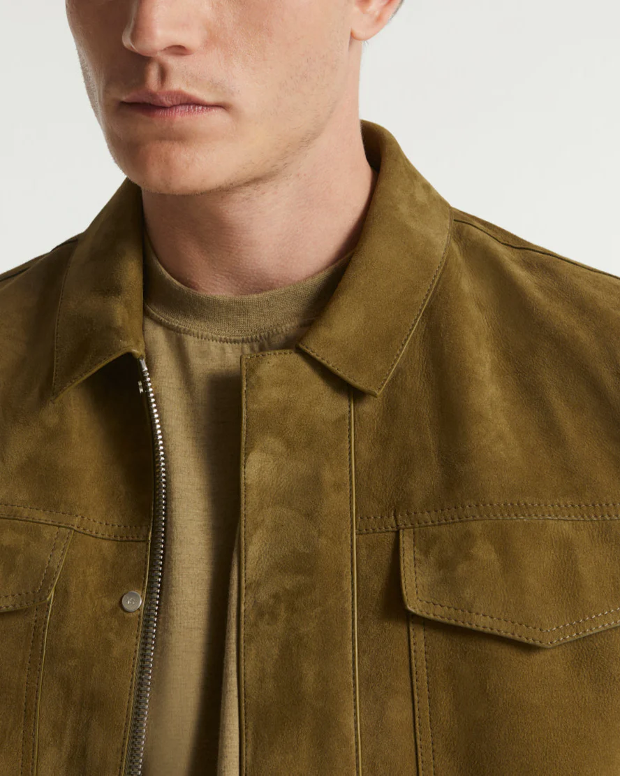 Veste en cuir velours double face envers nappa - Image 3