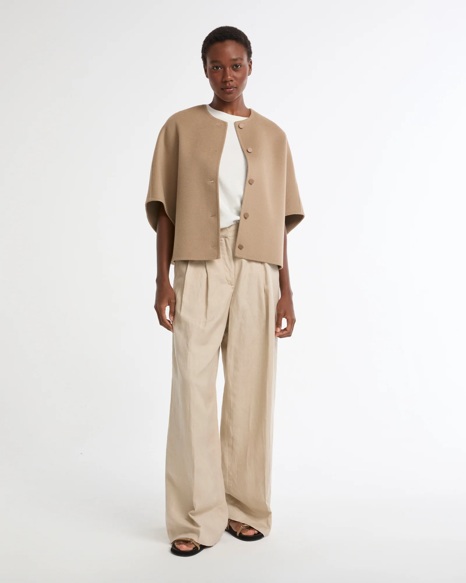 Veste en lainage cachemire double face