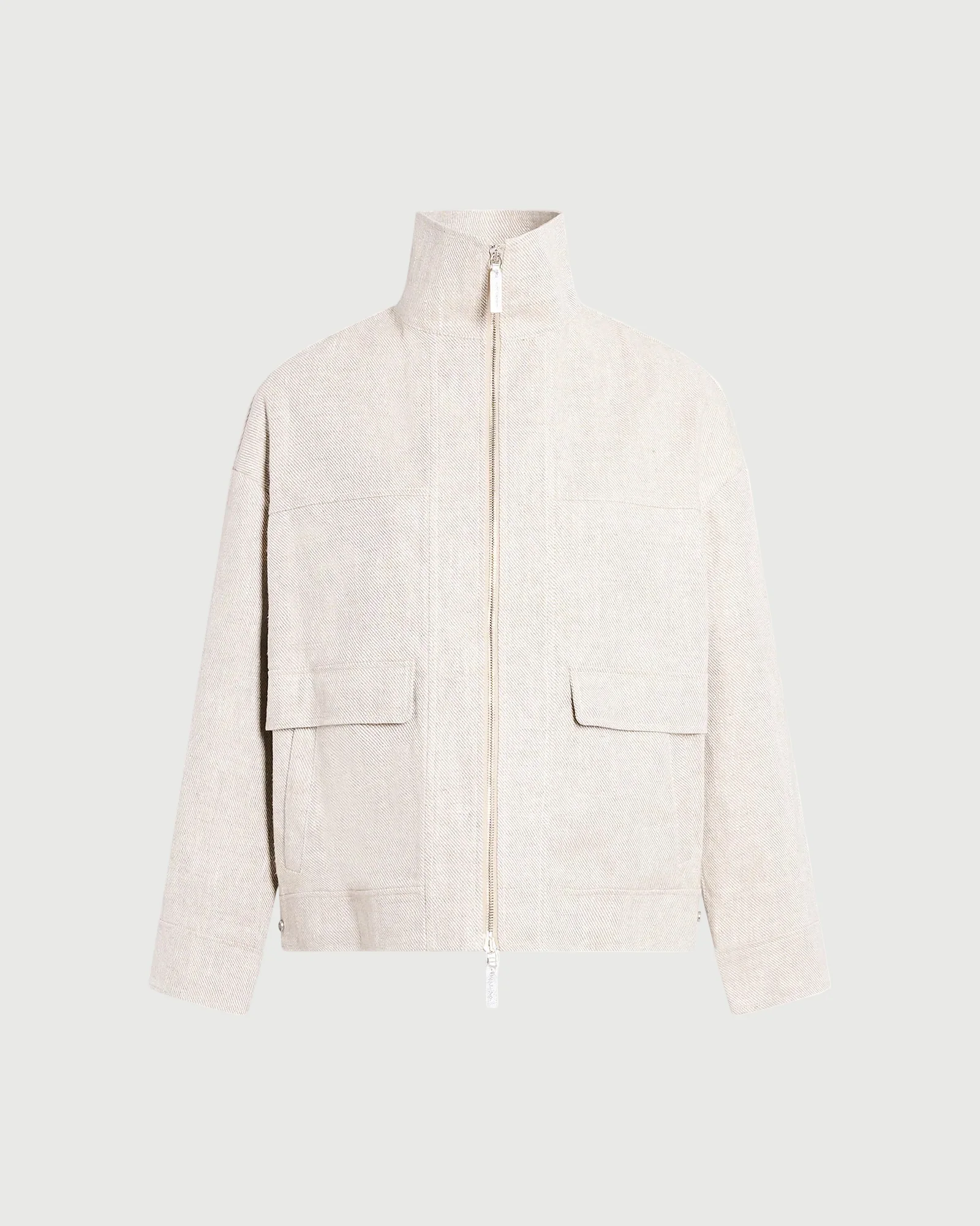 Veste en lin double face argentée - Image 5
