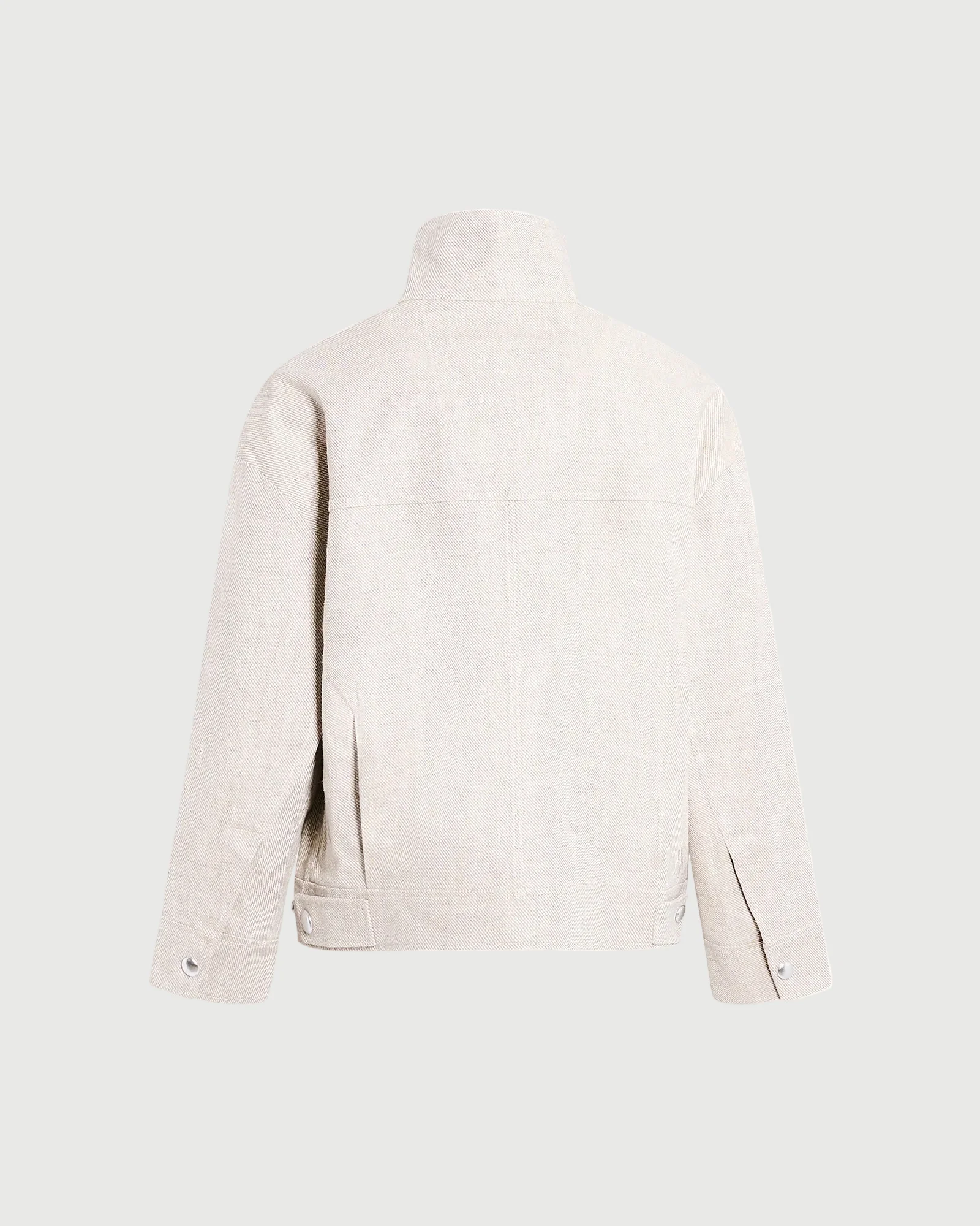 Veste en lin double face argentée - Image 6