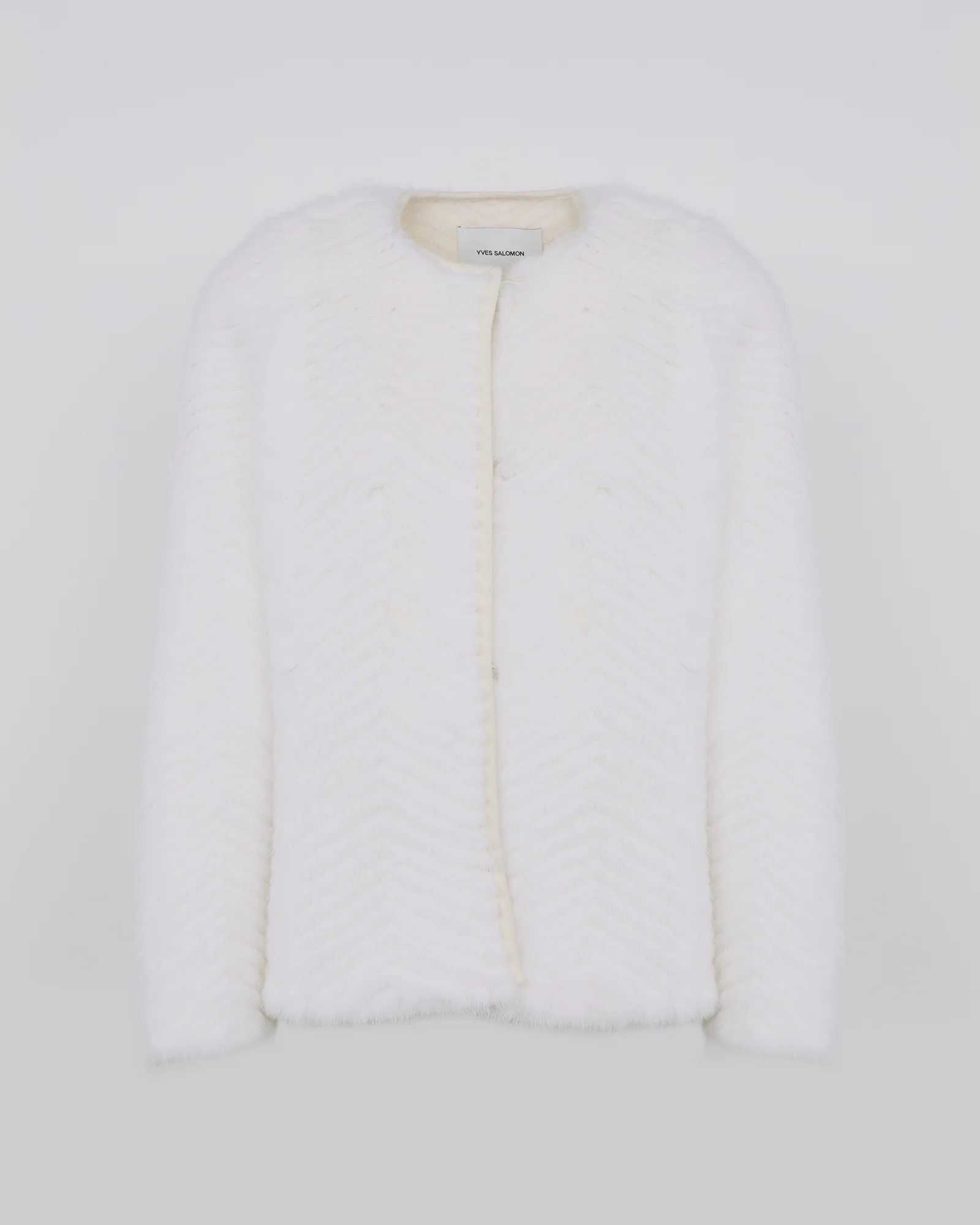Veste en maille mérinos et fourrure de vison - Image 5