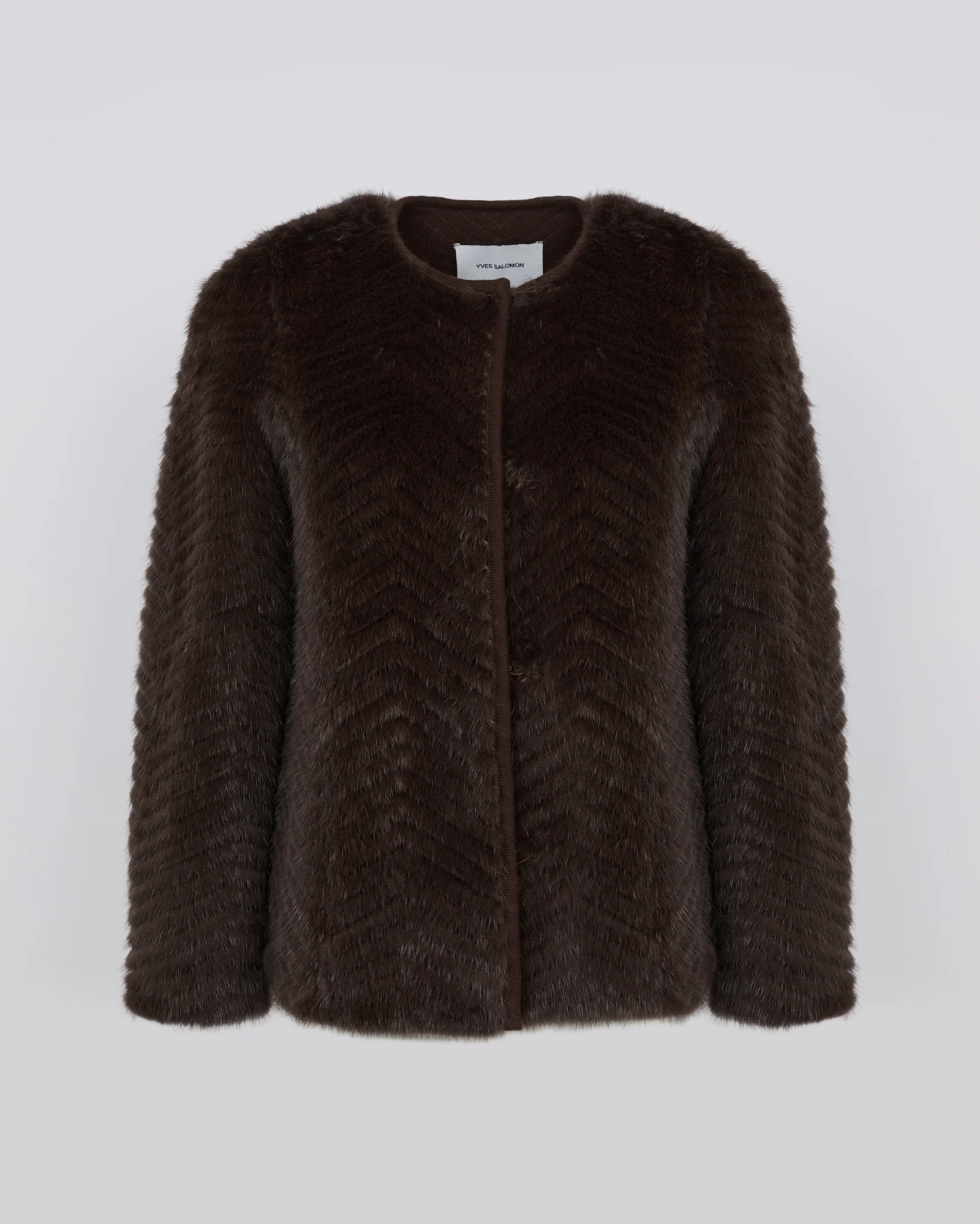 Veste en maille mérinos et fourrure de vison - Image 5