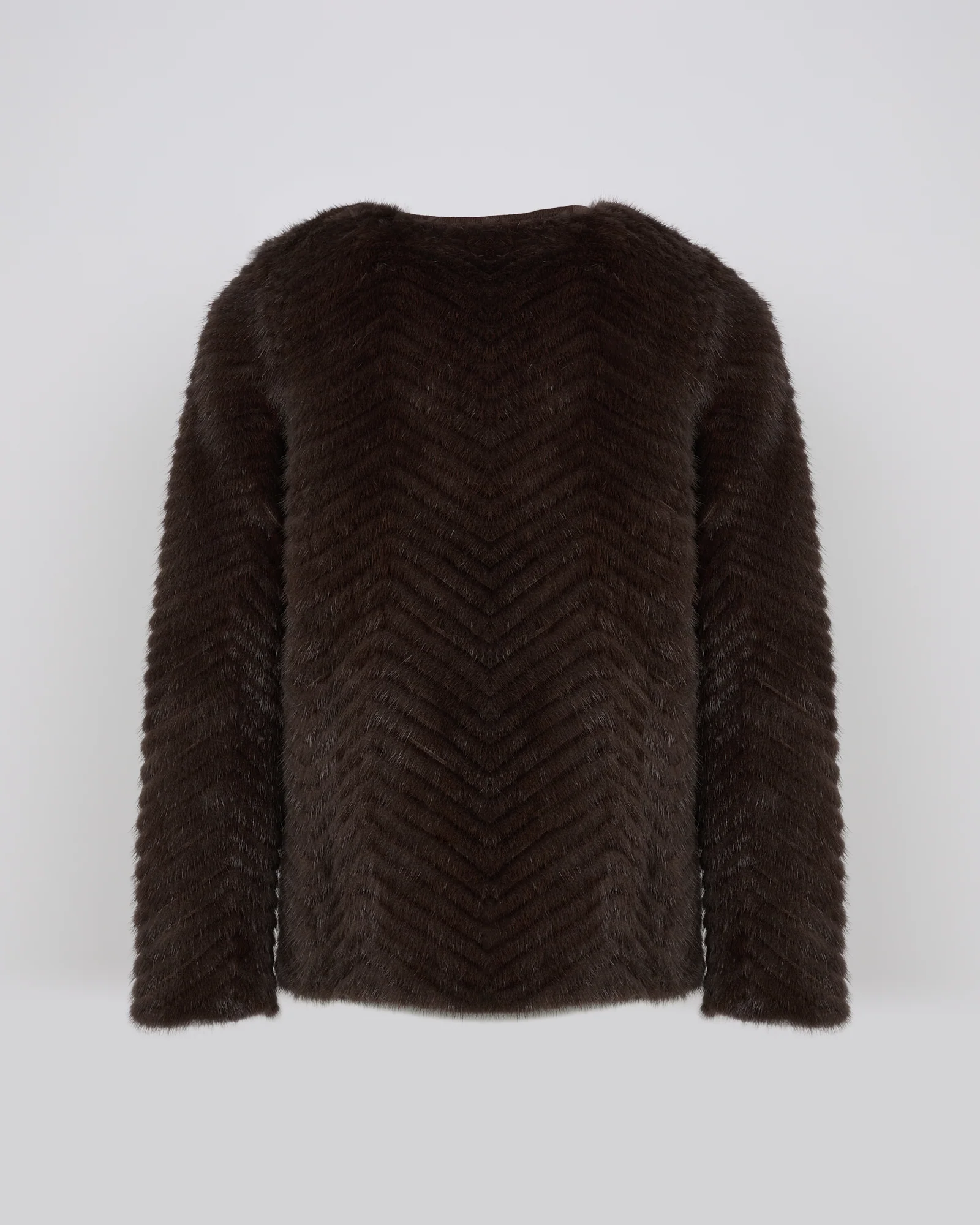Veste en maille mérinos et fourrure de vison - Image 6