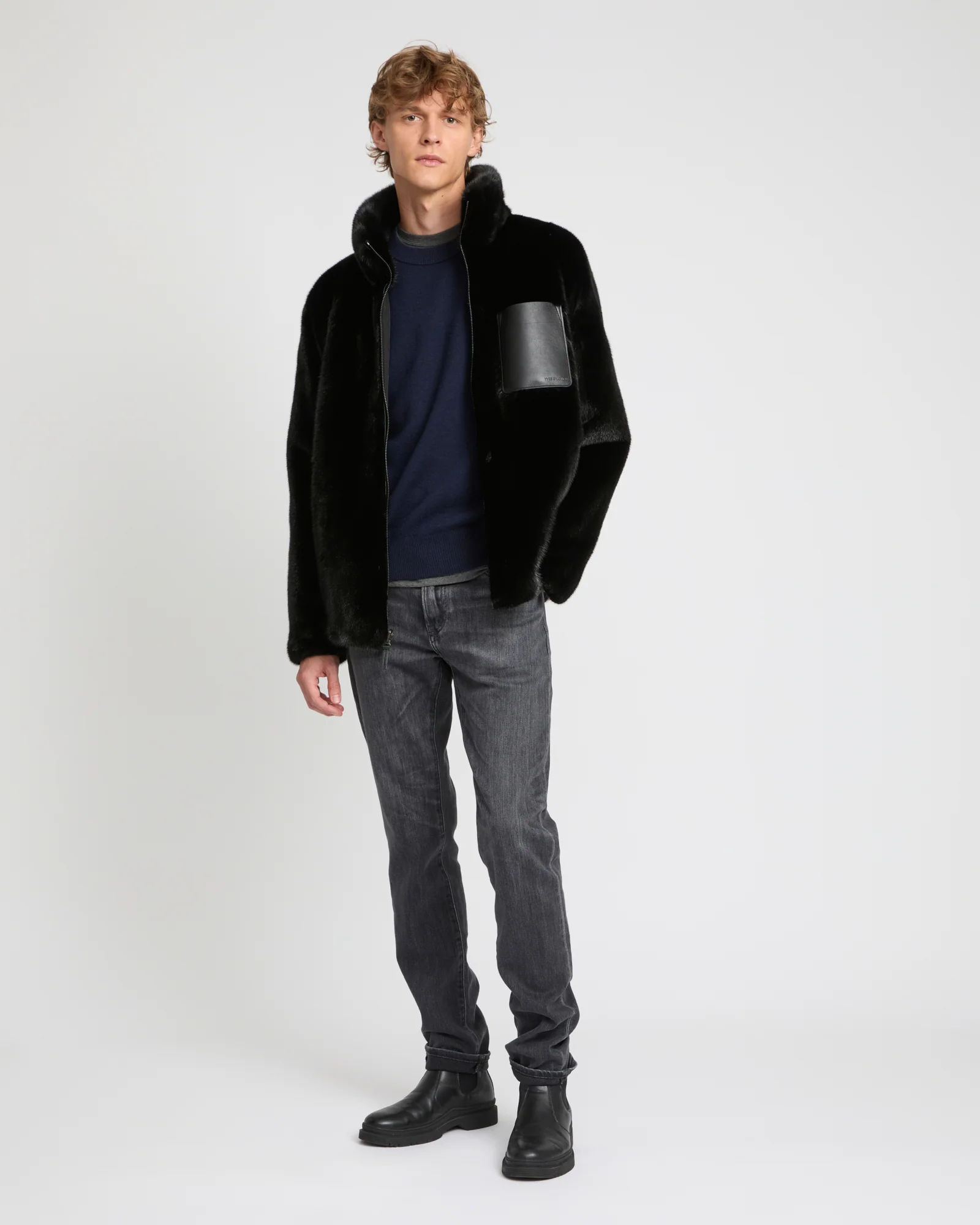 Veste fleece en fourrure de vison réversible - Image 2