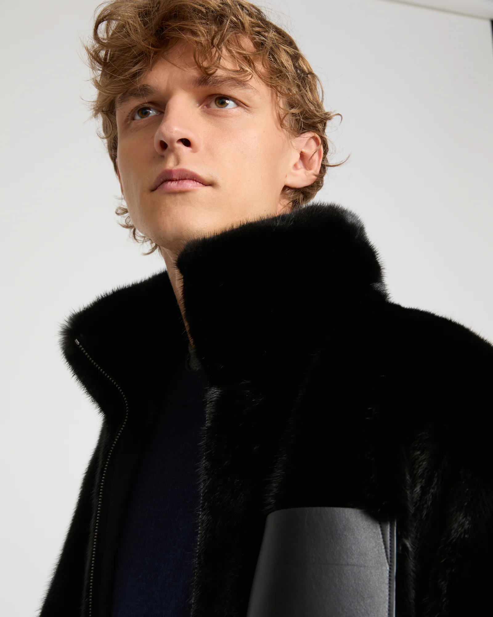 Veste fleece en fourrure de vison réversible - Image 3
