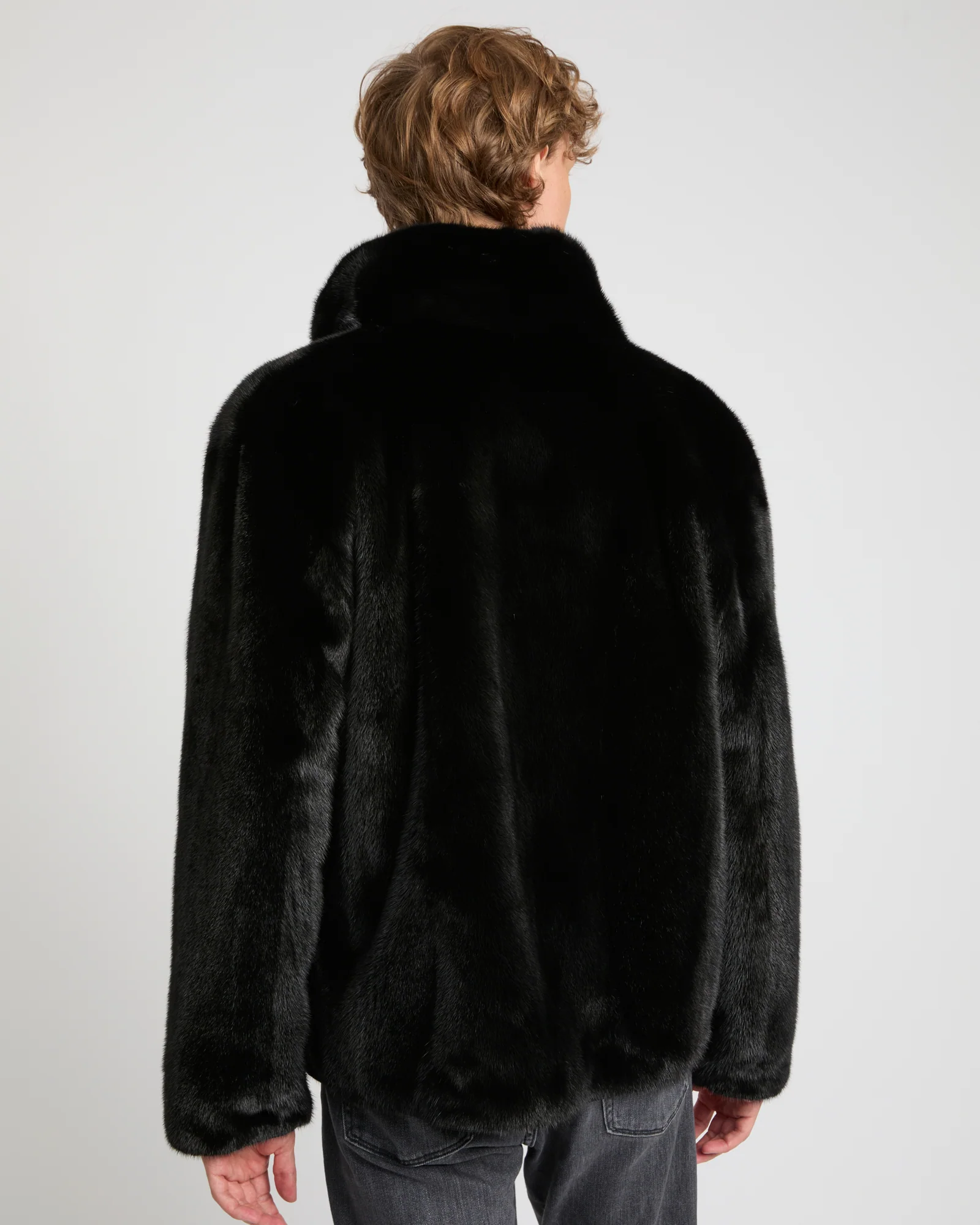 Veste fleece en fourrure de vison réversible - Image 6